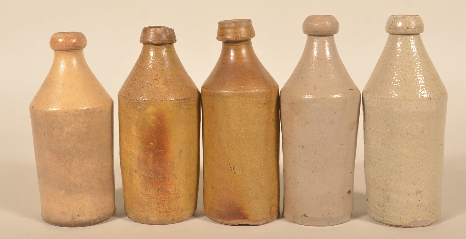 Five Antique Stoneware Beer Bottles - 3
