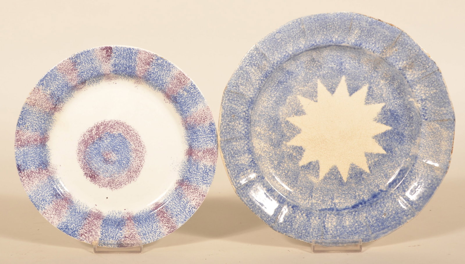 Two 19th C. English Spatterware Plates (1 of 2)