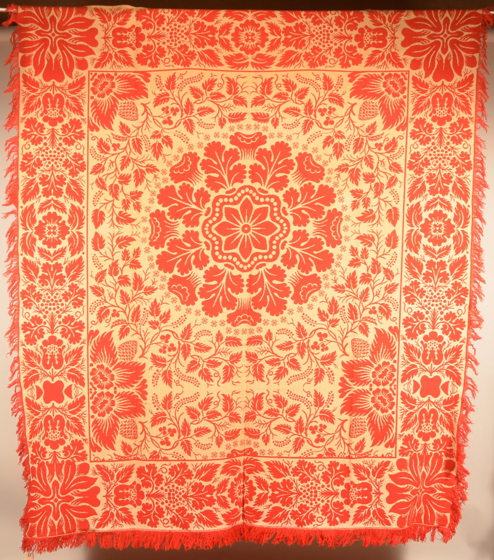 Antique Red & White Woven Coverlet (1 of 4)