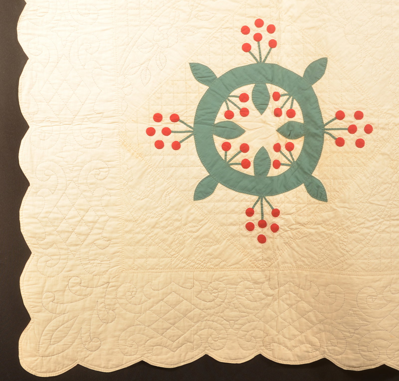 Currants & Cockscomb Pattern Applique Quilt - 3