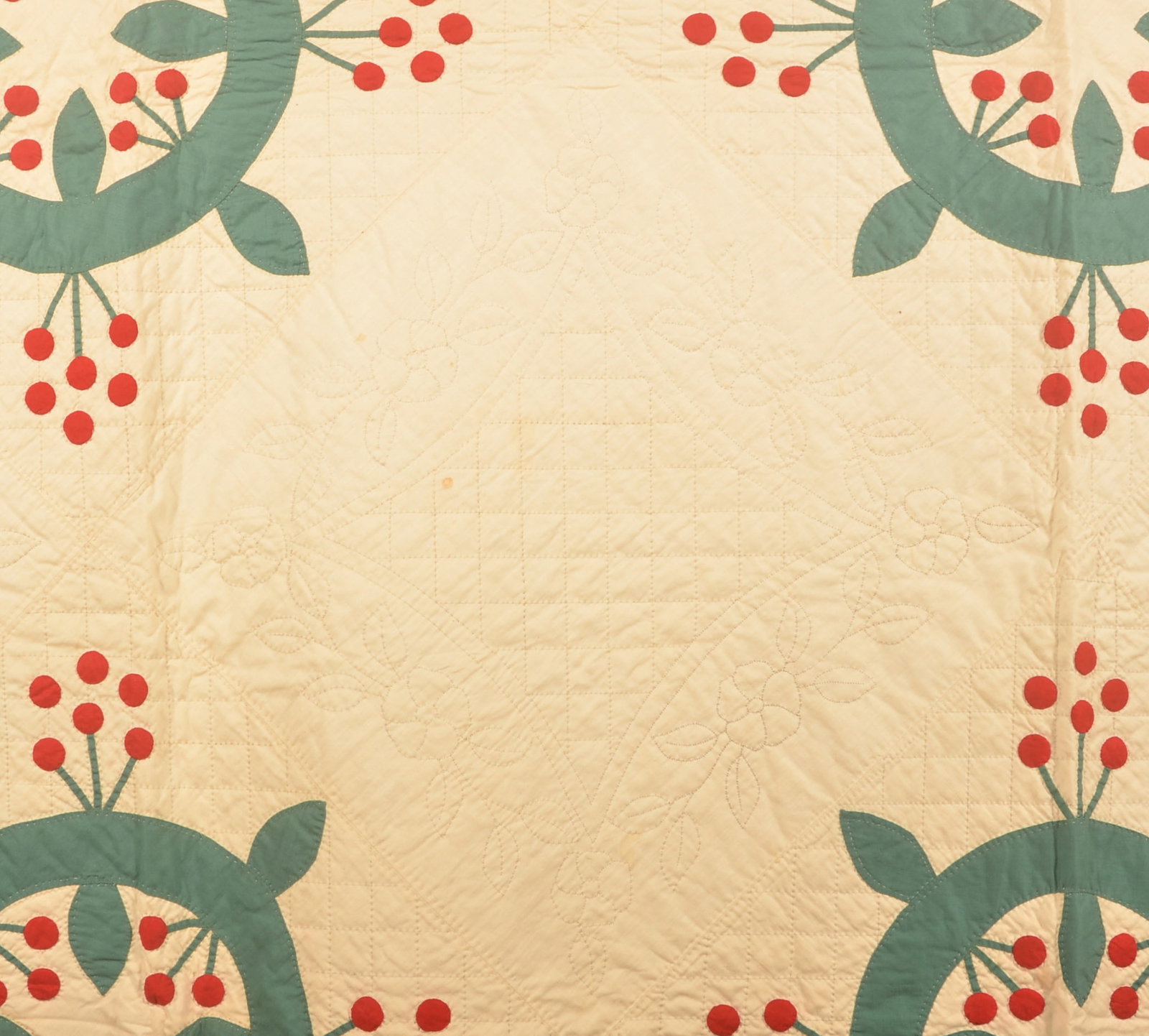 Currants & Cockscomb Pattern Applique Quilt - 5