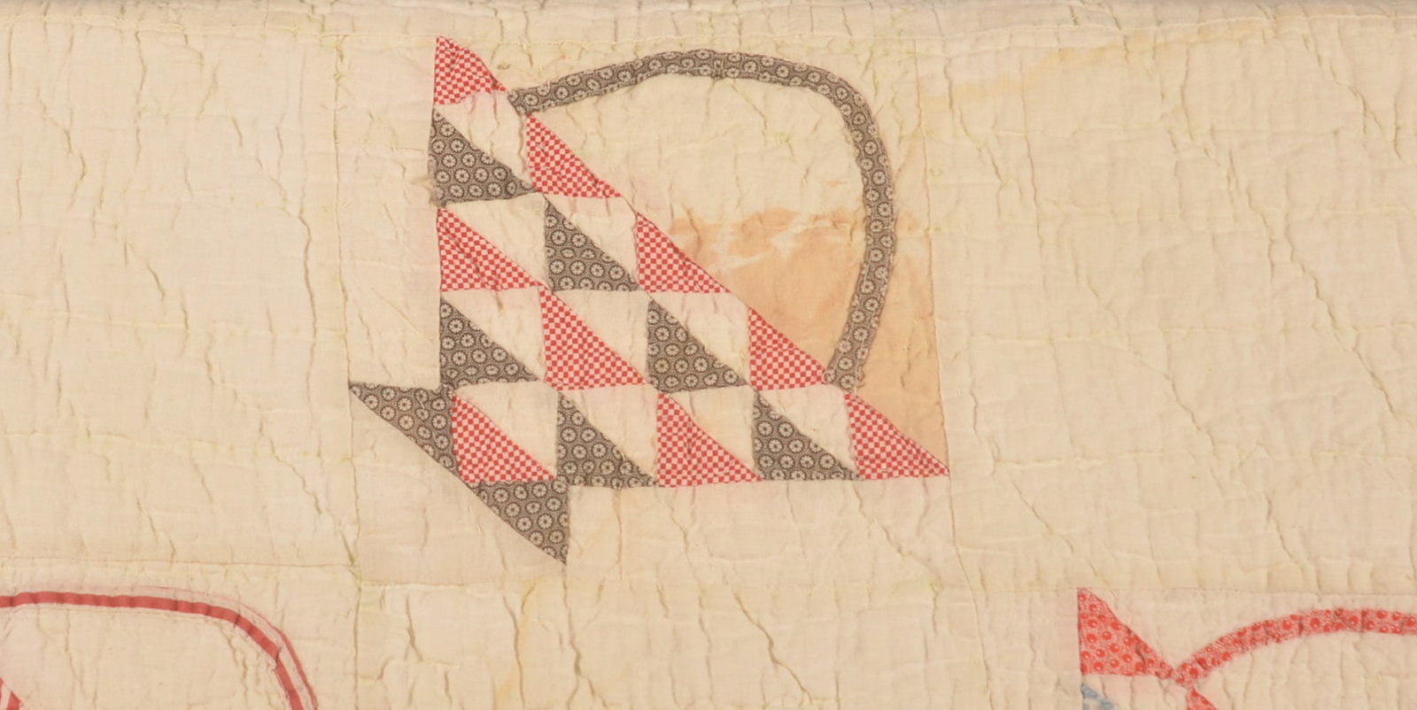 Basket Pattern Flour Sack Quilt - 4