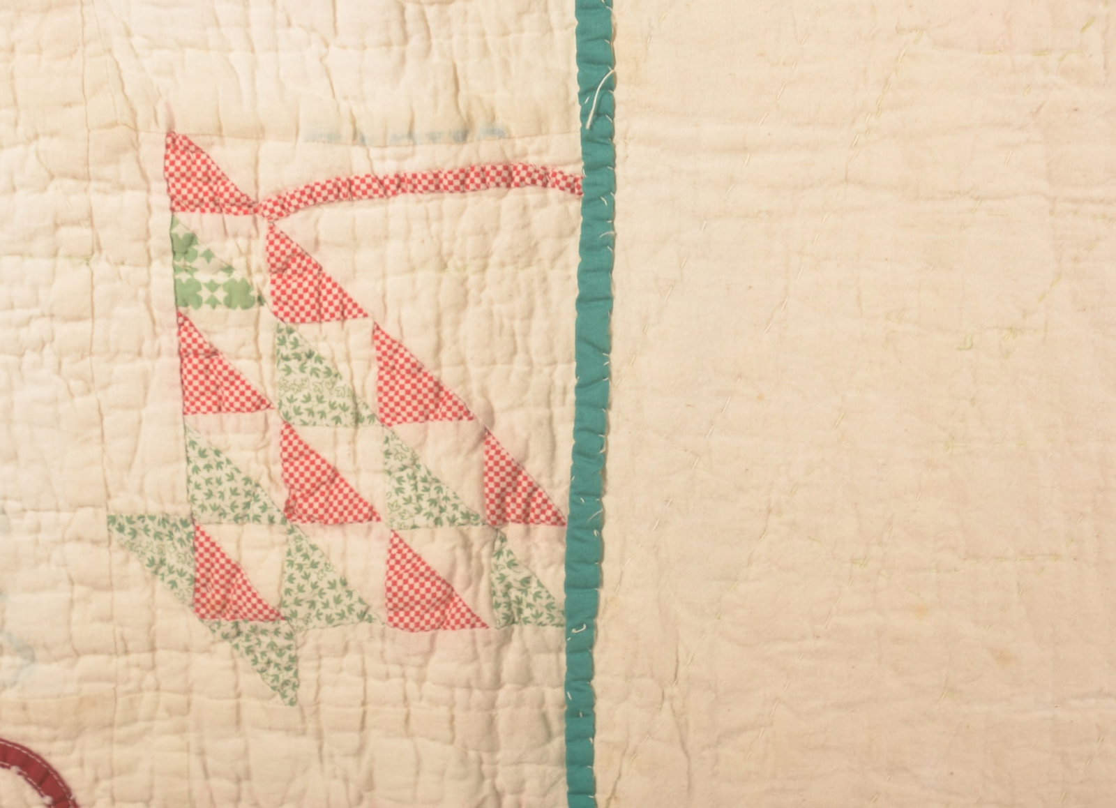 Basket Pattern Flour Sack Quilt - 5