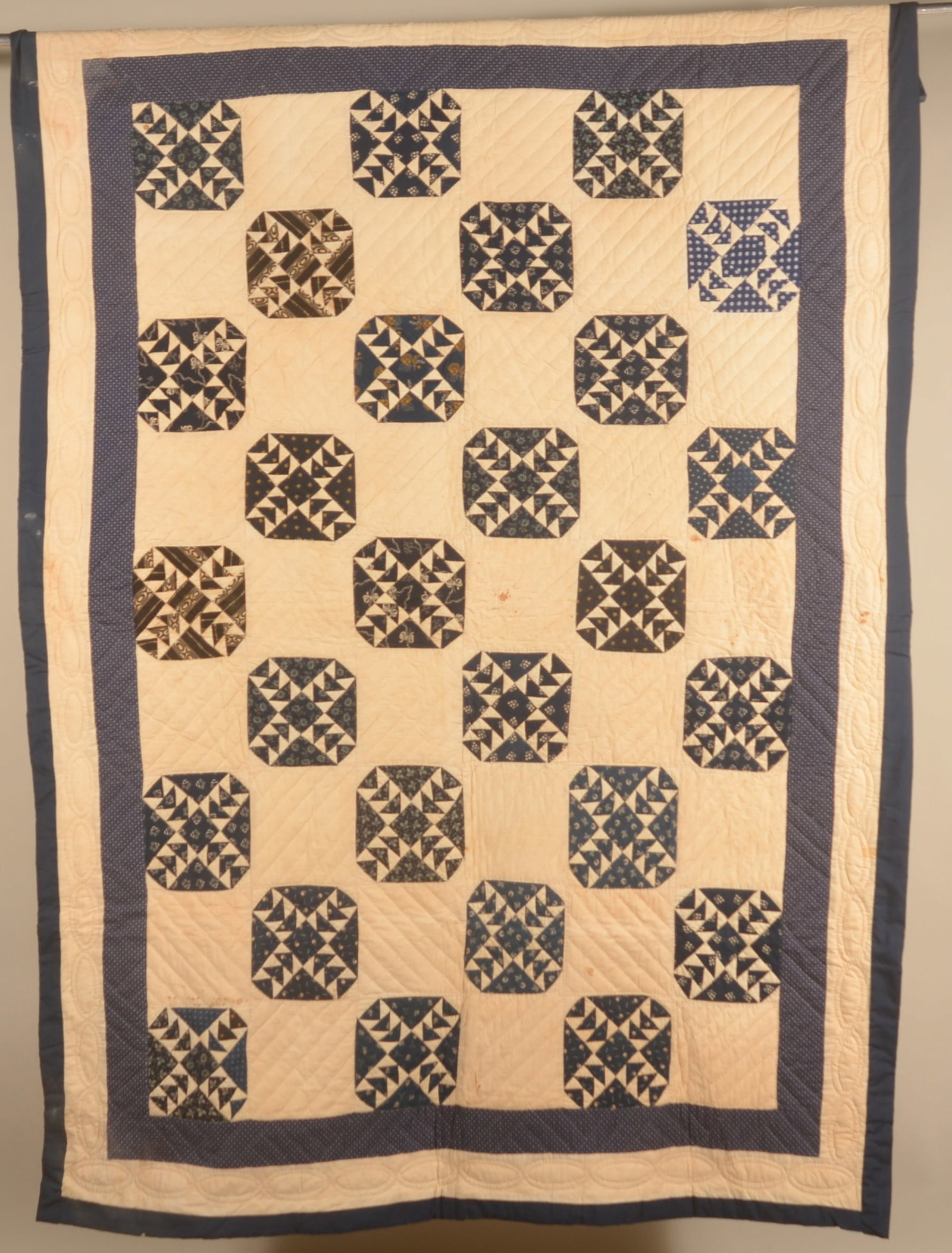 Antique Goose Chase Pattern Quilt (1 of 5)