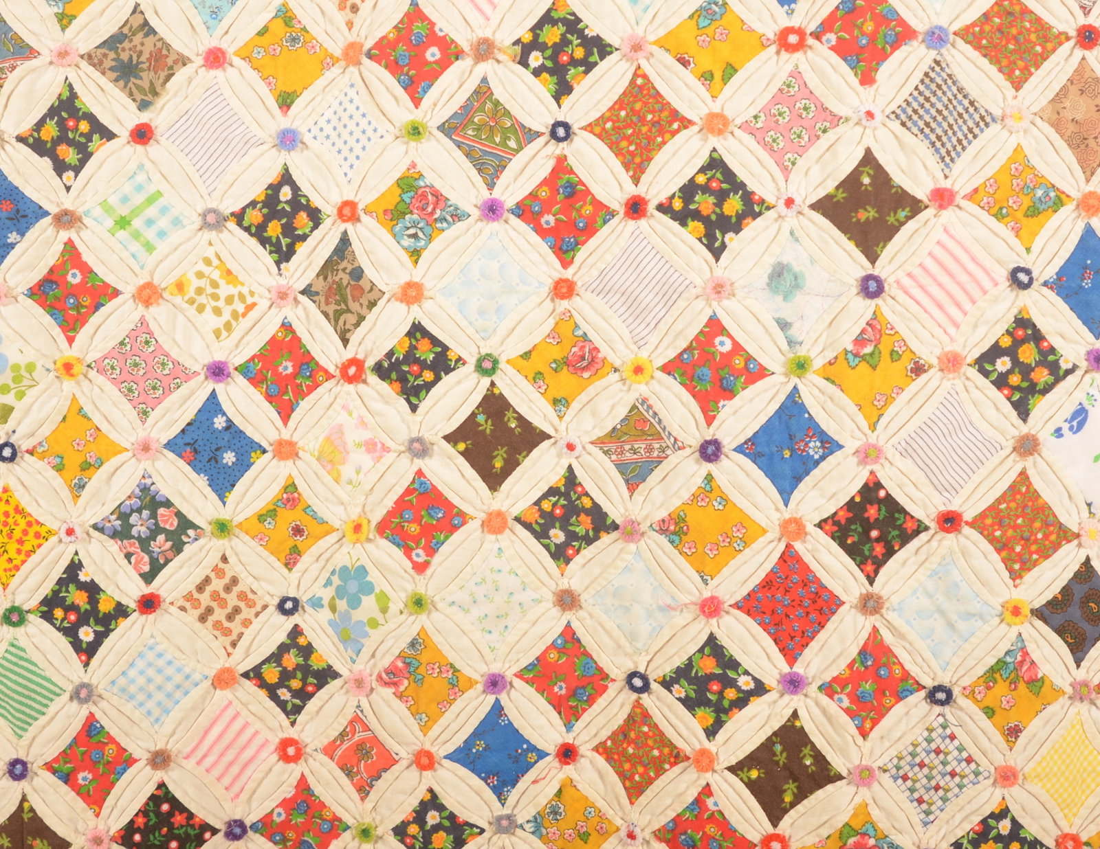 Unusual Cathedral Windows Pattern Quilt (1 of 5)