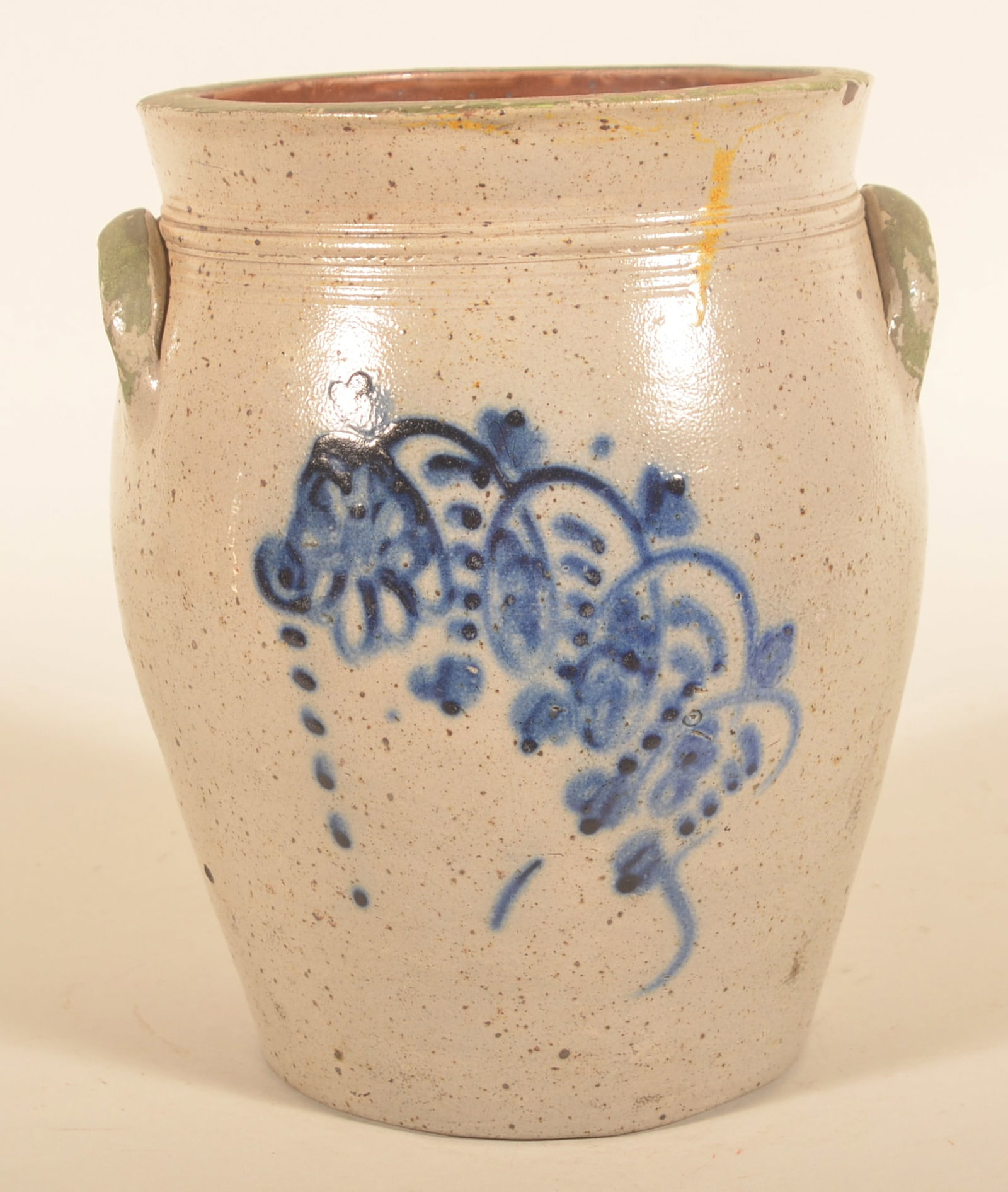 Early NY Freehand-Decorated 2-Gal. Stoneware Crock (1 of 5)