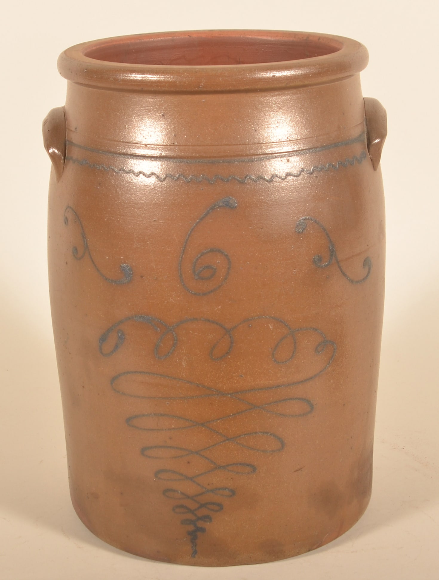 6-Gal. Warner & Russel Pottery WV Stoneware Crock (1 of 4)