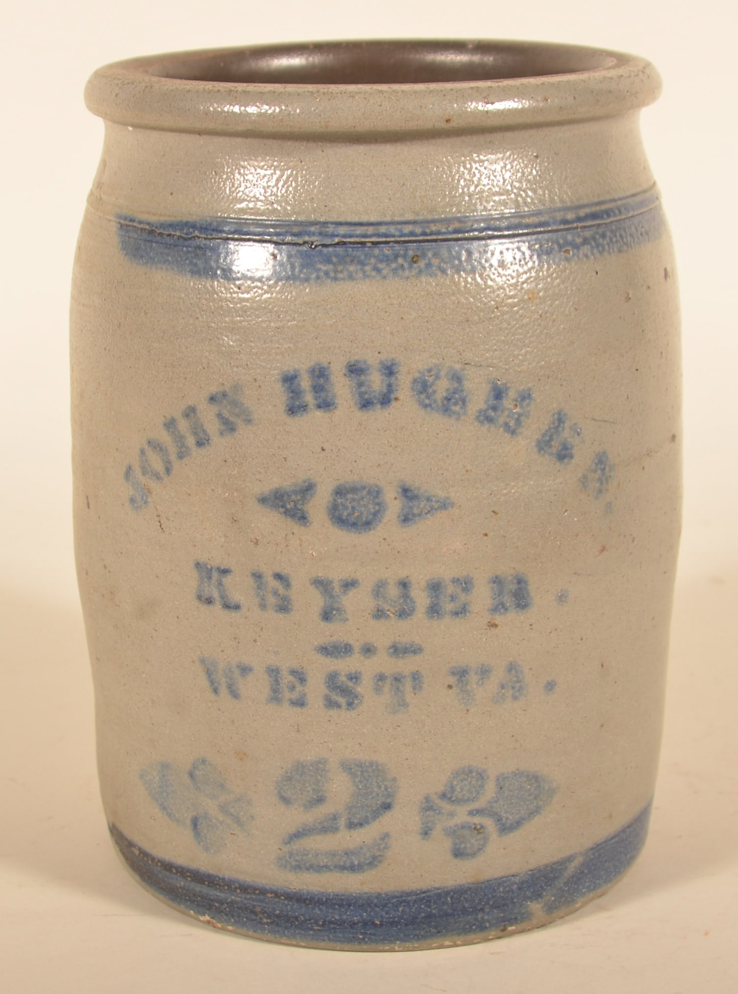 Rare John Hughes Keyser, WV Stoneware Crock (1 of 4)