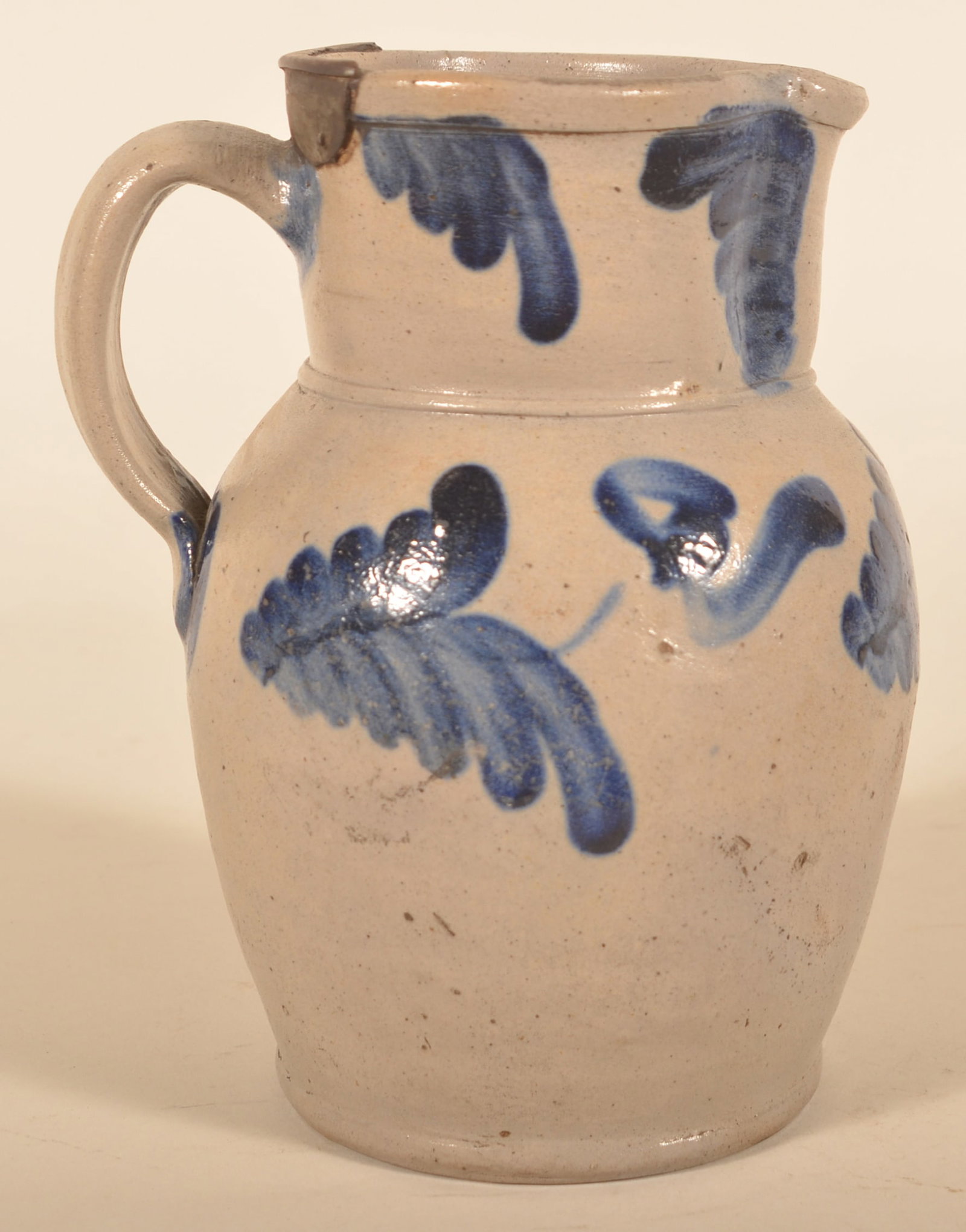 Small Freehand-Decorated Pitcher w/ Iron Plate (1 of 6)
