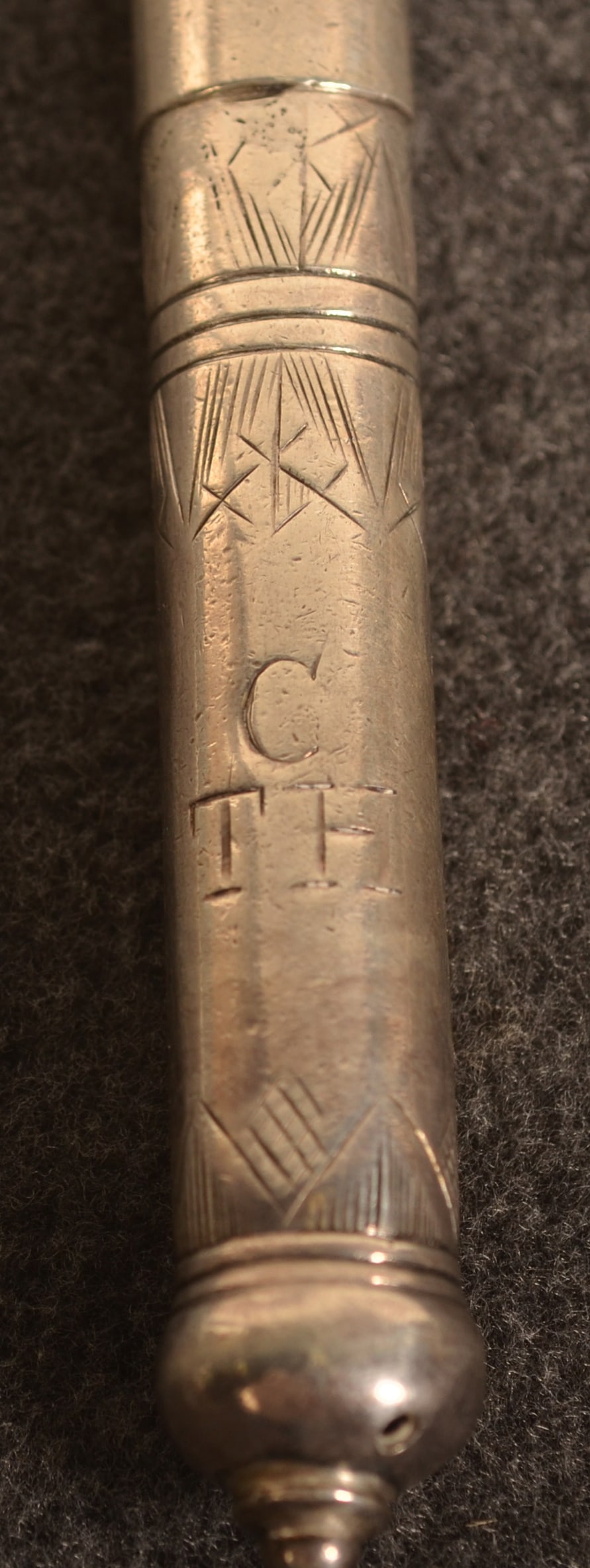 Silver Engraved Apple Corer - 7