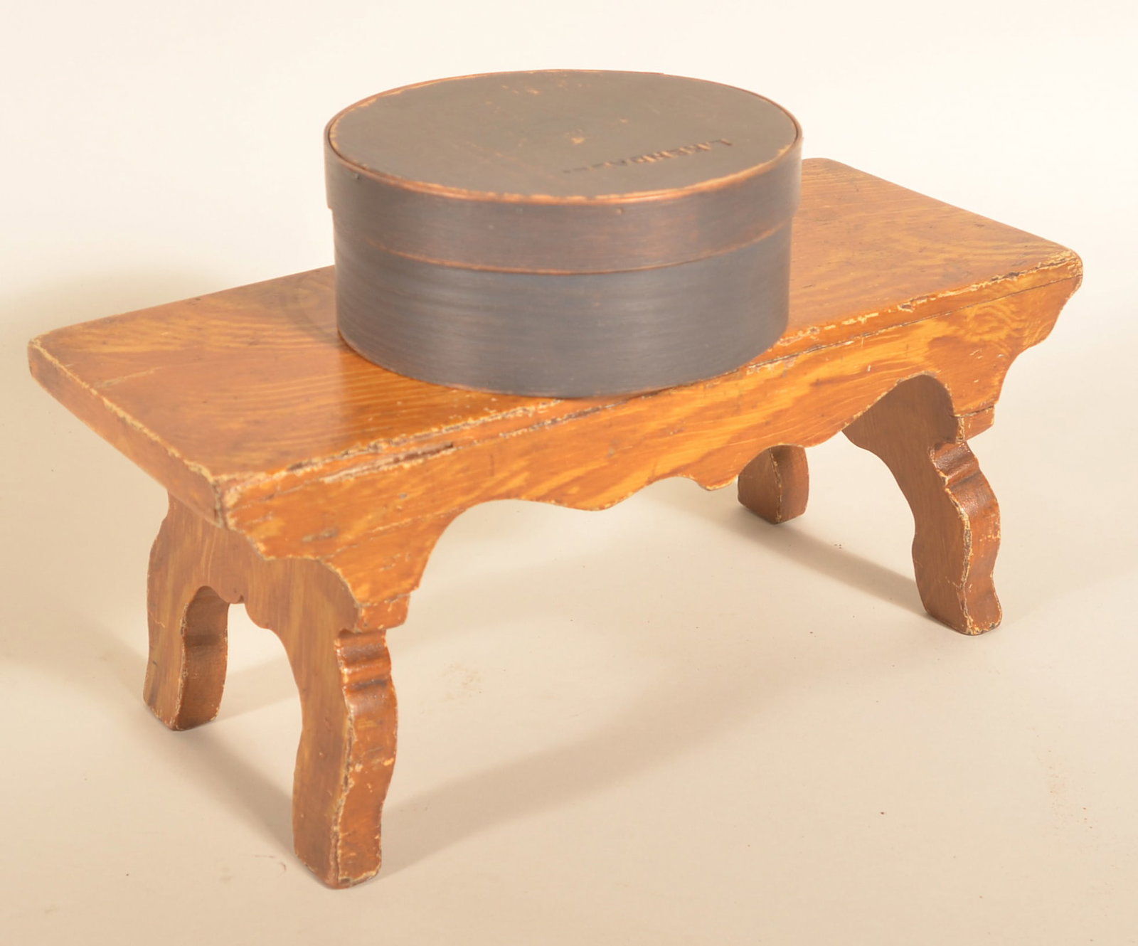 Grain-Painted PA Footstool & Sm. Panty Box (1 of 7)