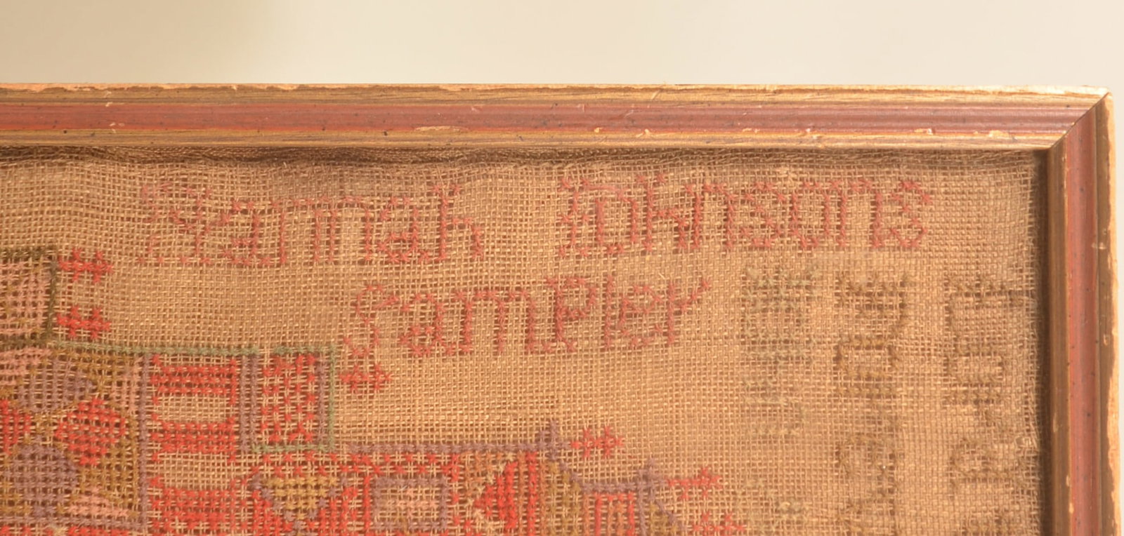 Antique Needlework "Hannah Johnson's" Sampler - 3