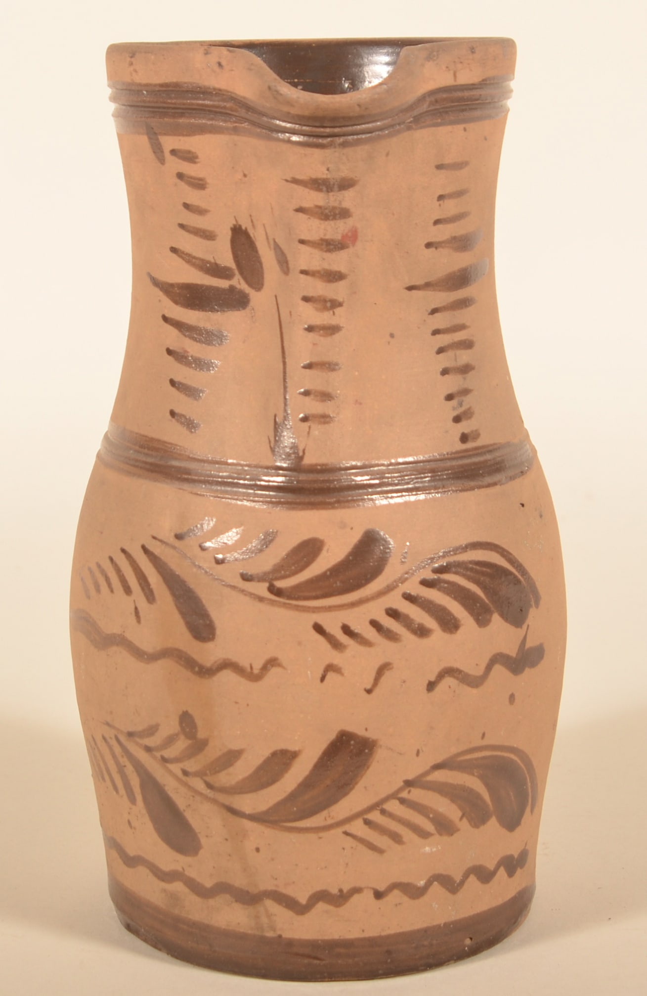 11 1/4" New Geneva, Pennsylvania Tanware Pitcher (1 of 4)