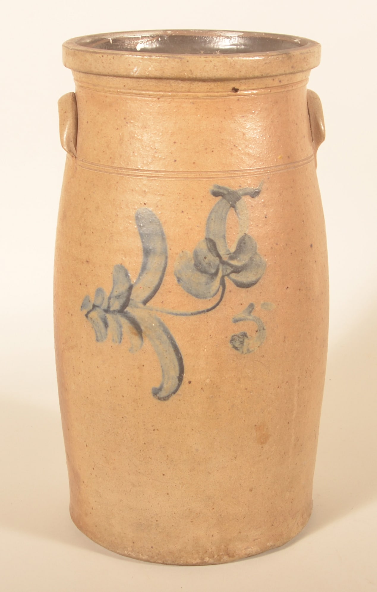Antique Freehand-Decorated Ohio Butter Churn Crock (1 of 4)