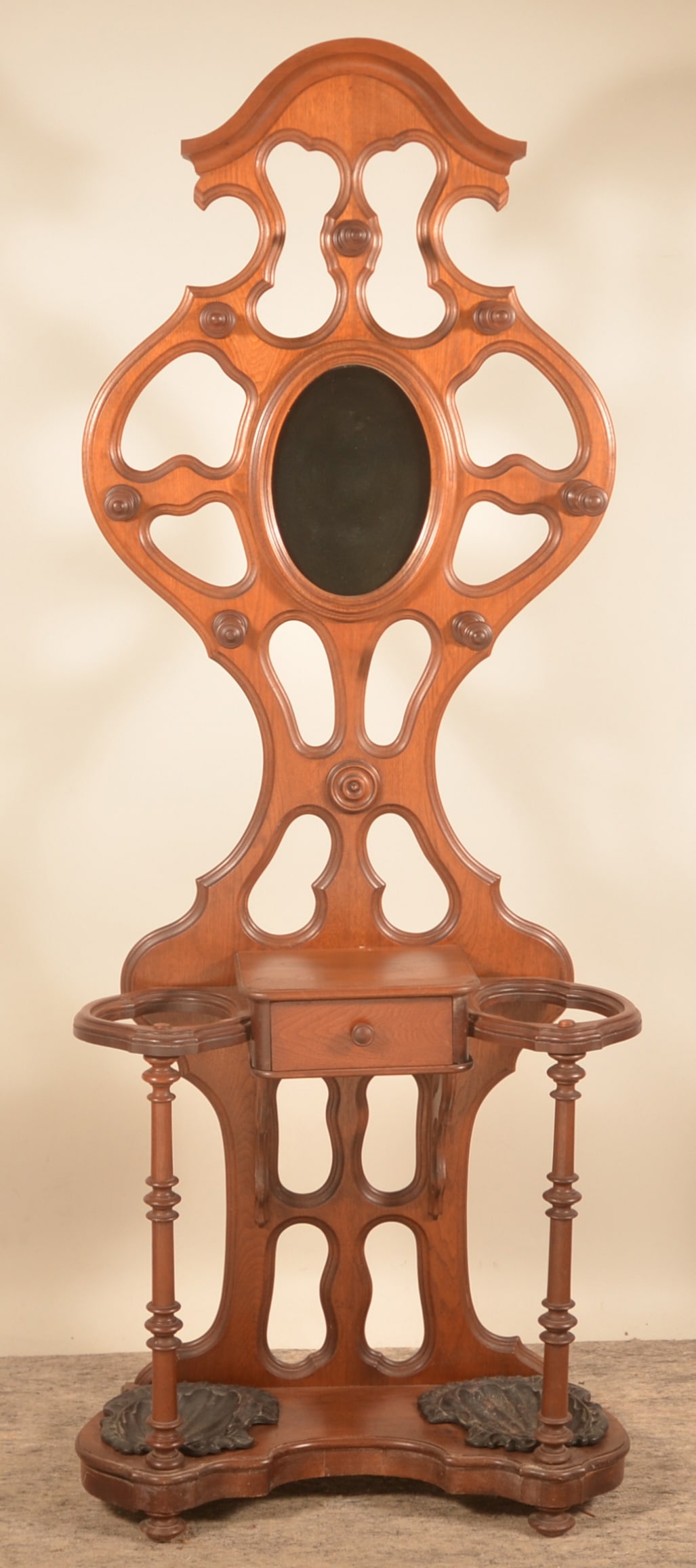 Victorian Oak Hall Tree (1 of 5)