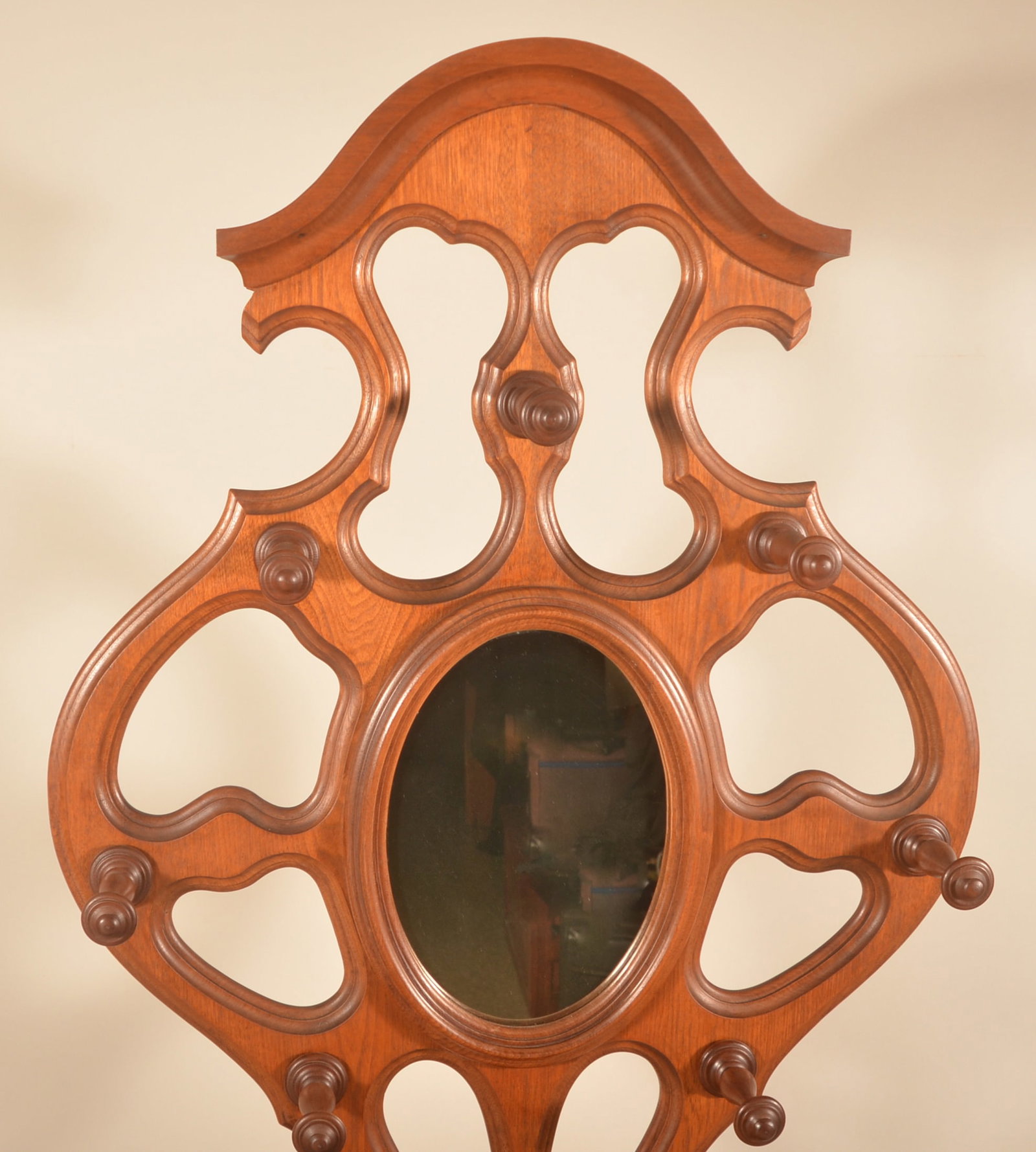 Victorian Oak Hall Tree - 2