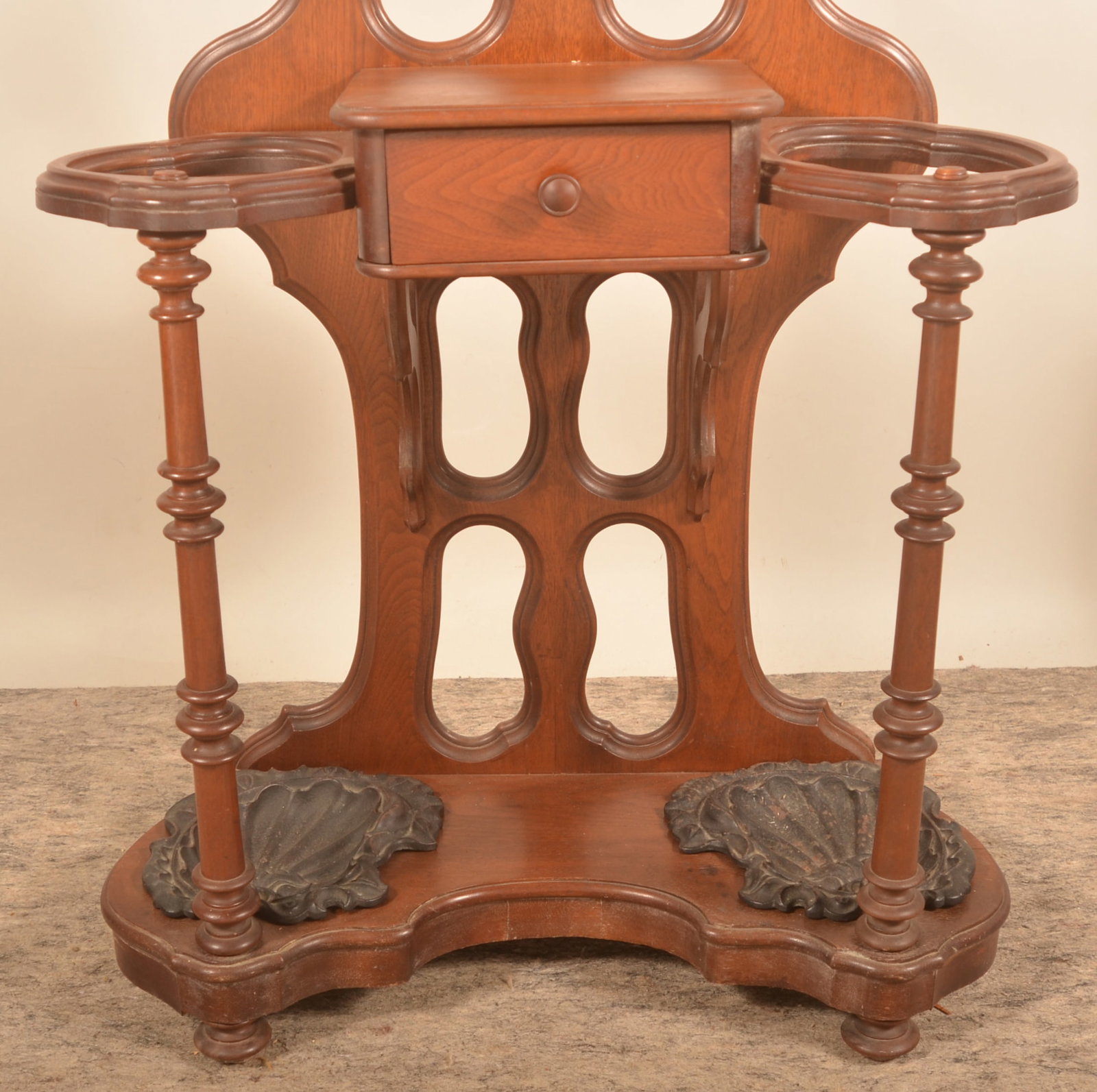 Victorian Oak Hall Tree - 3