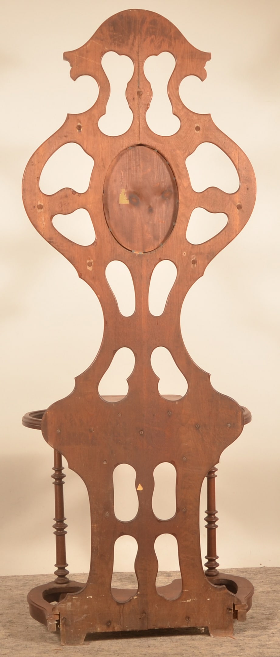 Victorian Oak Hall Tree - 4