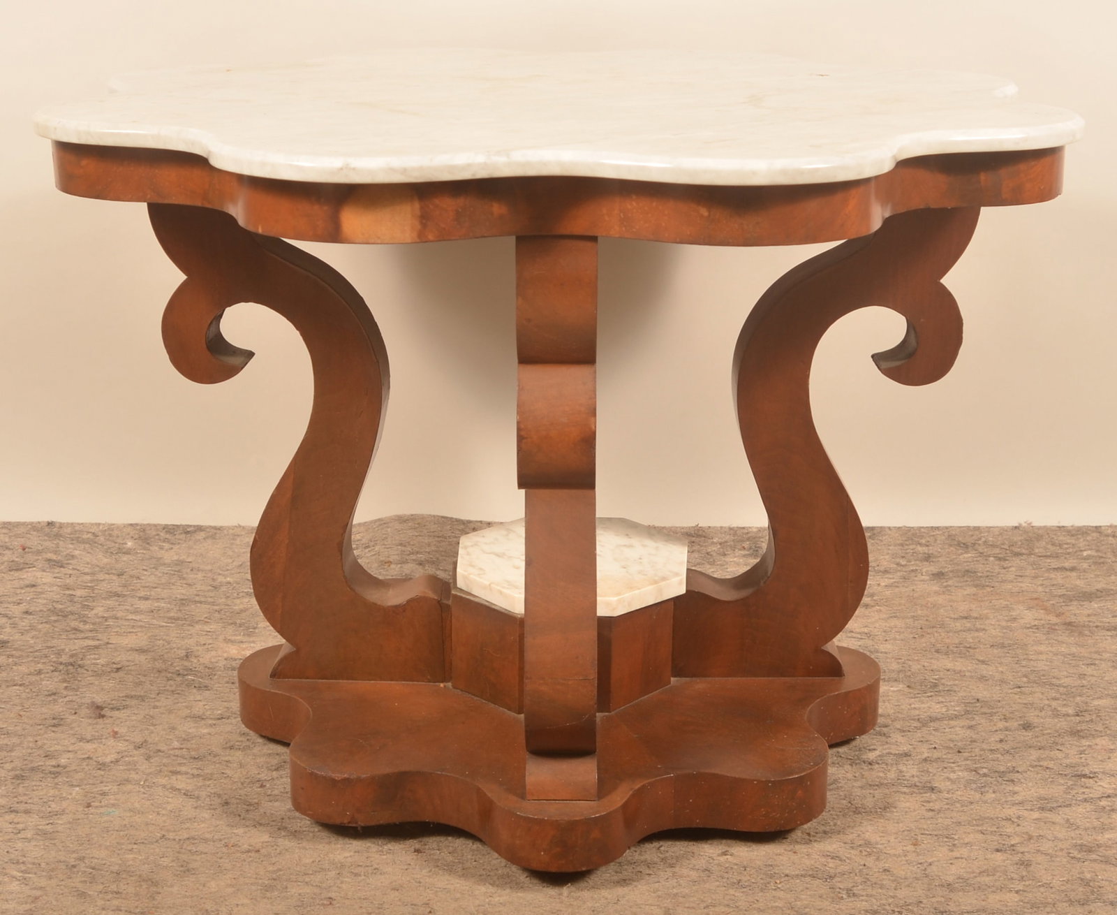 Antique Marble-Top Parlor Table - 2