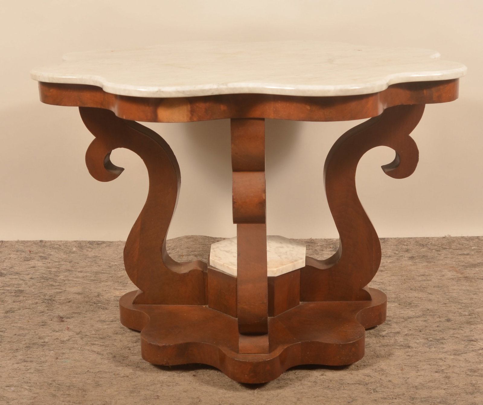 Antique Marble-Top Parlor Table - 3