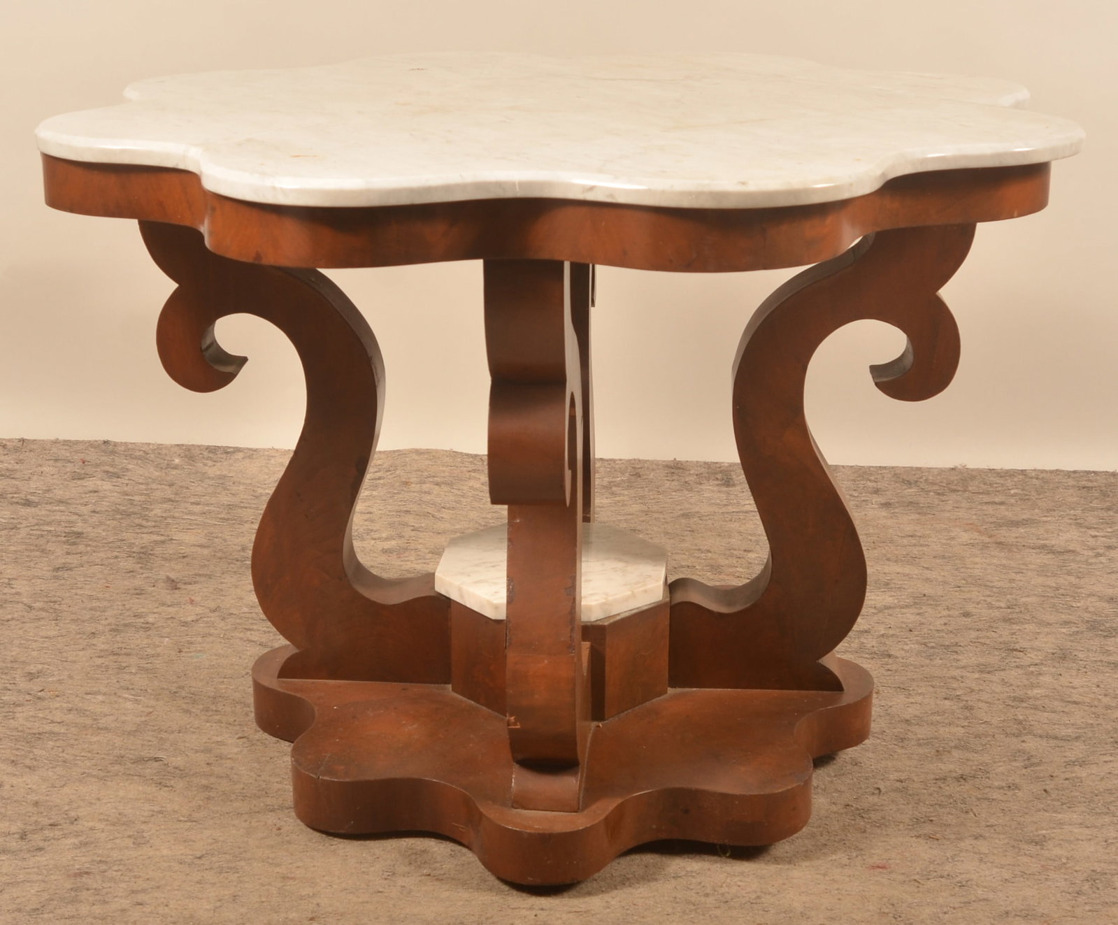 Antique Marble-Top Parlor Table - 4