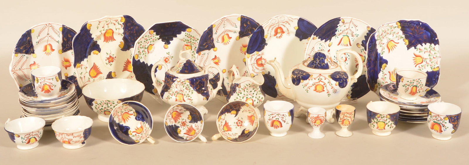 Beautiful Tulip Pattern Gaudy Welsh China (1 of 2)