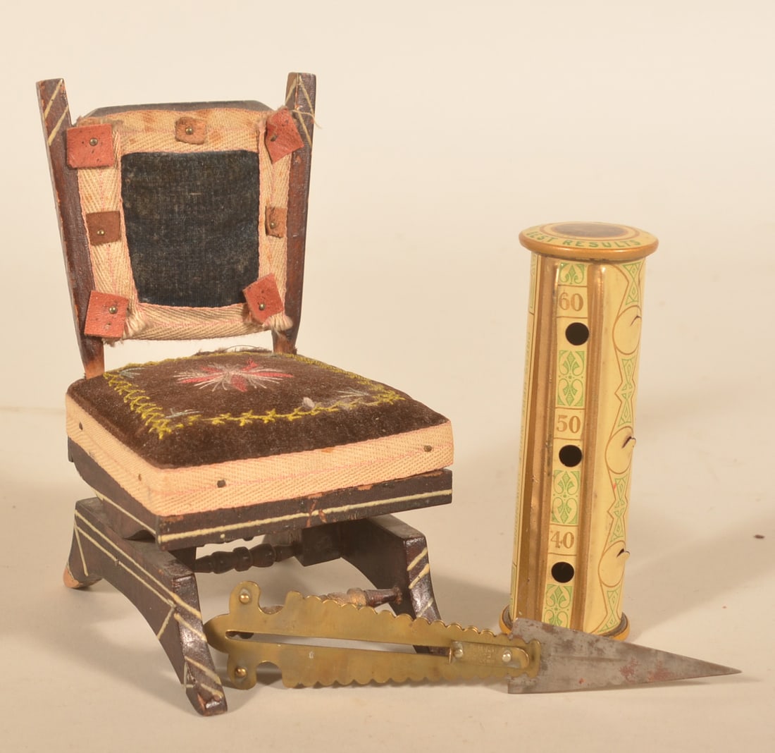 Antique Sewing Accessories Incl. Buttonhole Cutter (1 of 4)