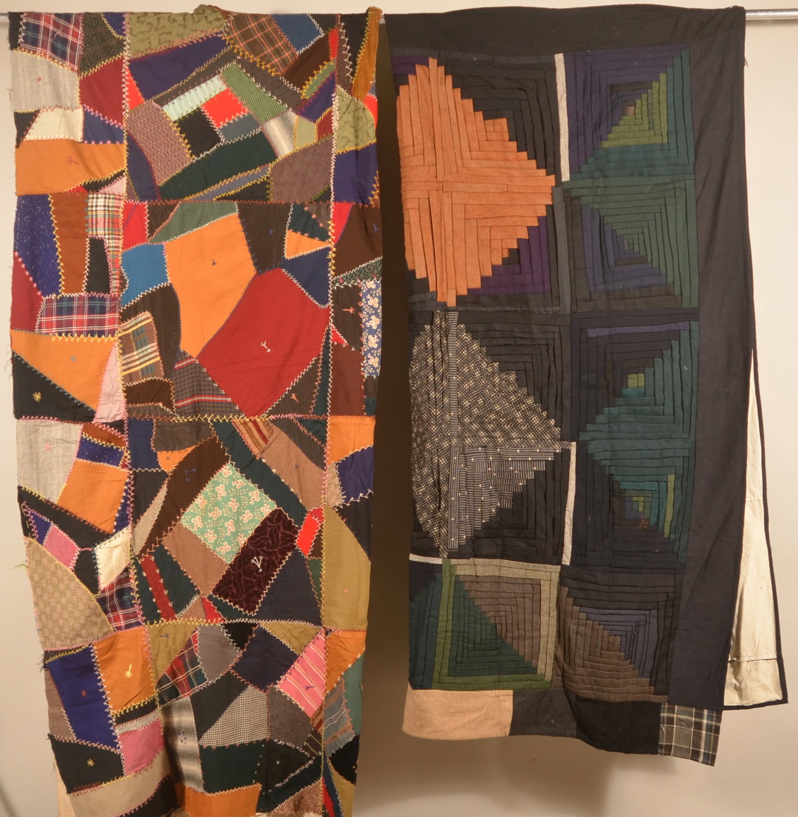 Crazy Quilt & Log Cabin Quilt Tops (1 of 5)