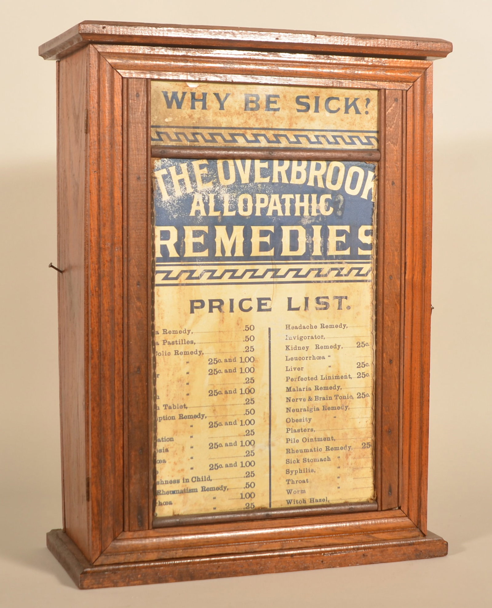 Early Overbrook Tin Front Remedies Display Cabinet (1 of 6)