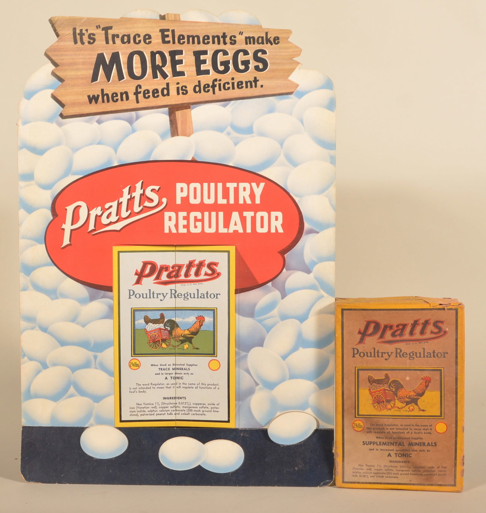 Great Pratt's Poultry Store Counter Sign Display (1 of 2)