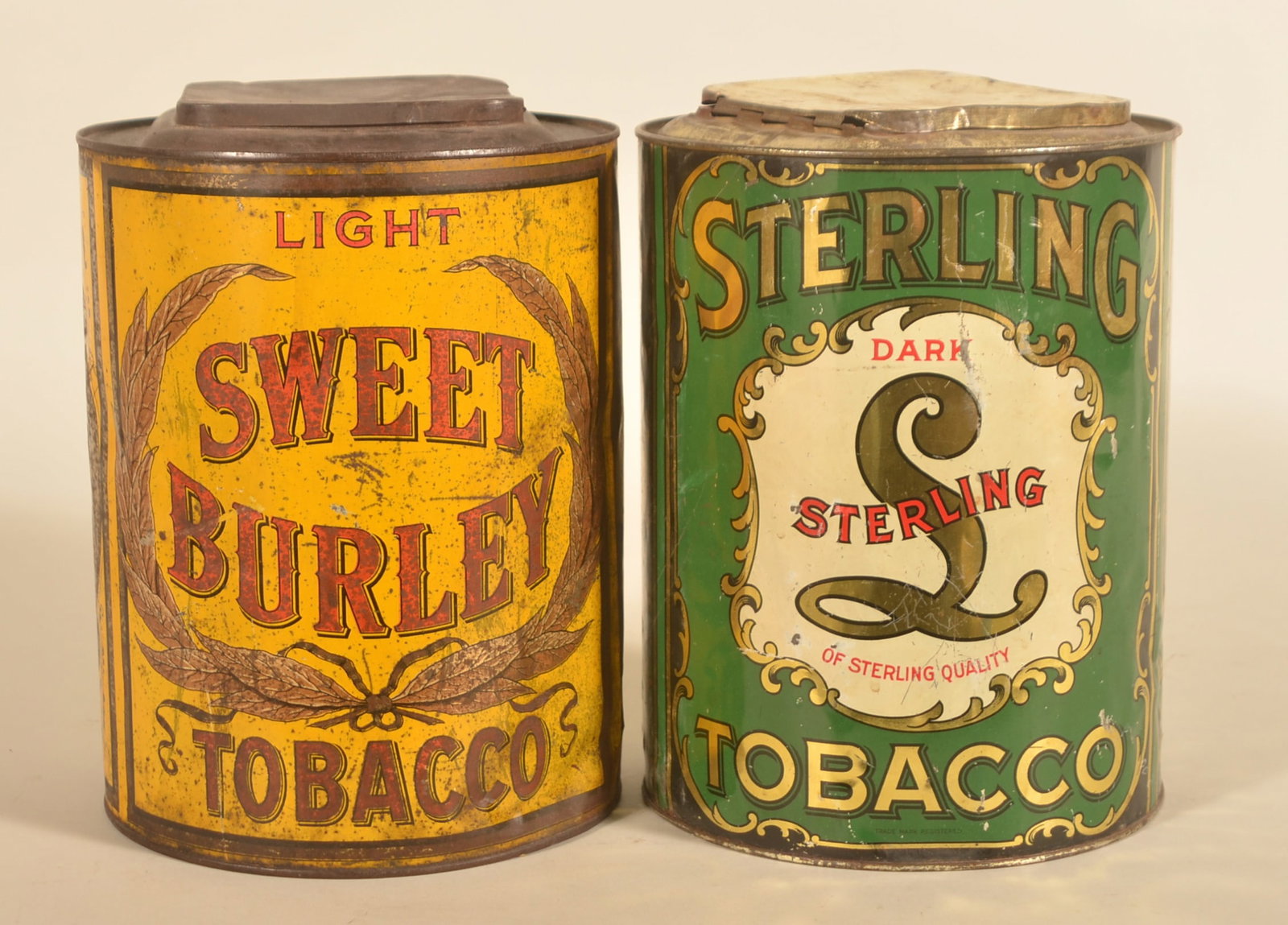 Sterling & Sweet Burley Tobacco Store Tins (1 of 5)