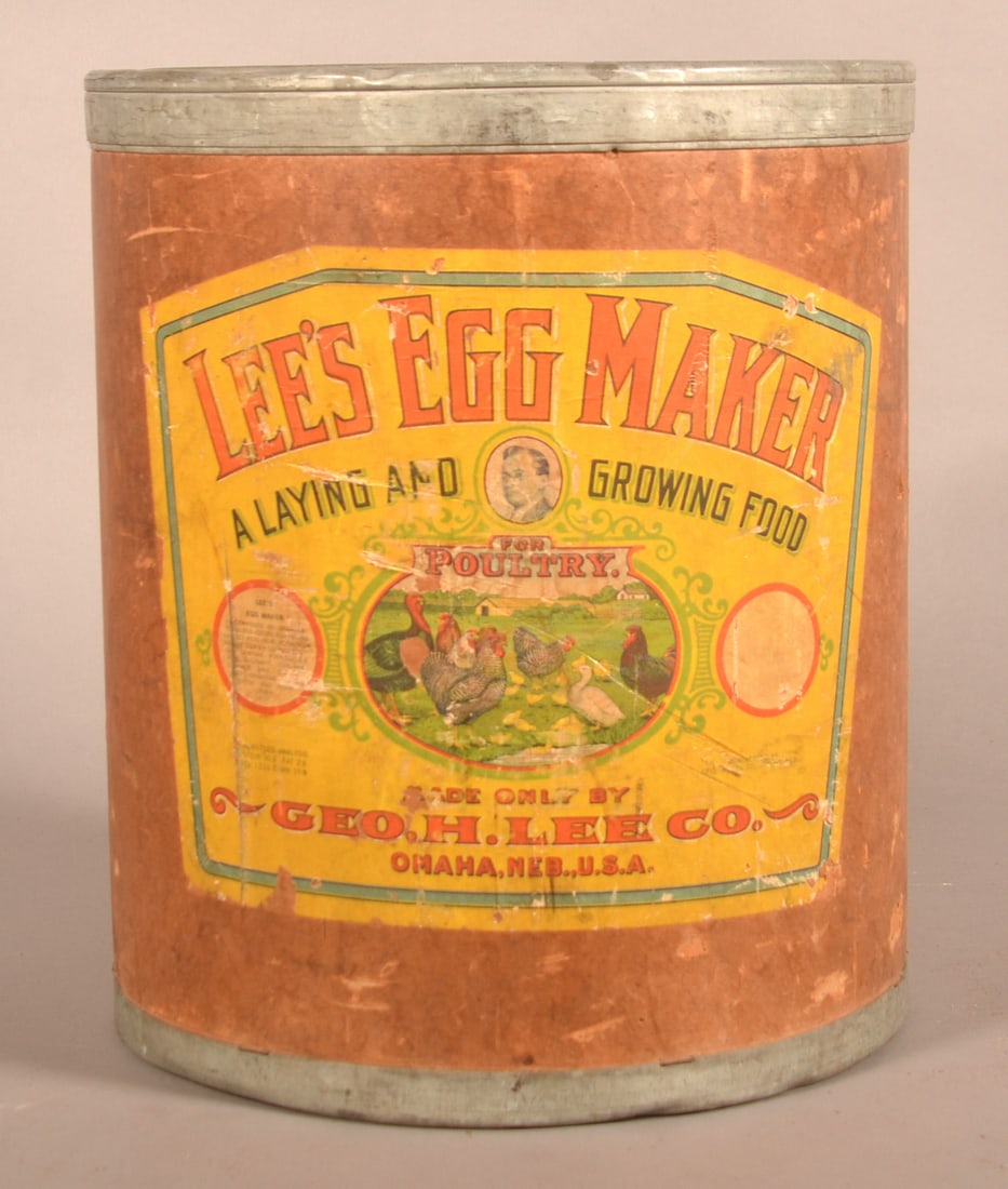 Rare Lee's Egg Maker Poultry Advertising Barrel (1 of 4)