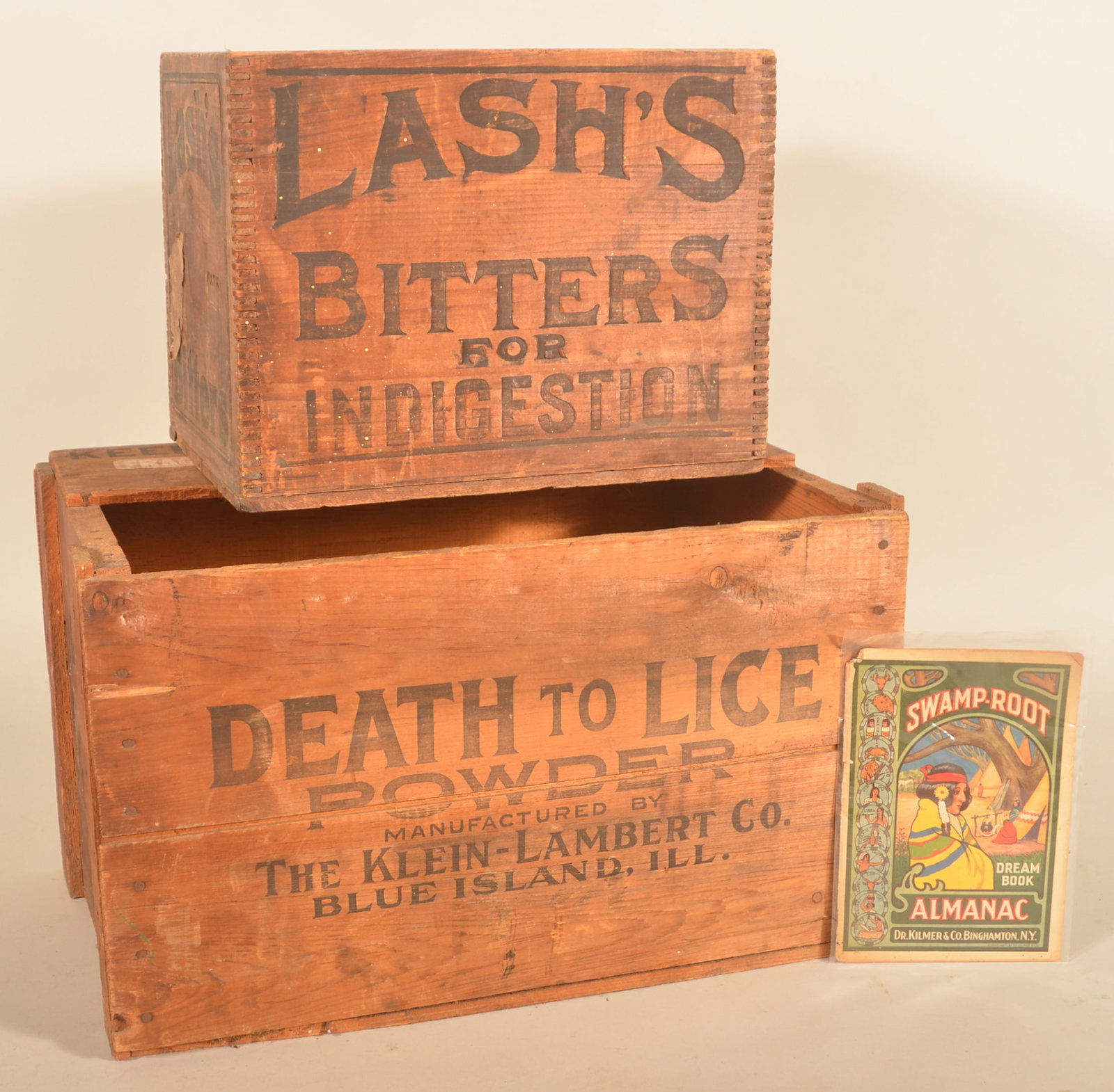 Stenciled Dr. Lambert's & Lash's Bitters Crates (1 of 7)