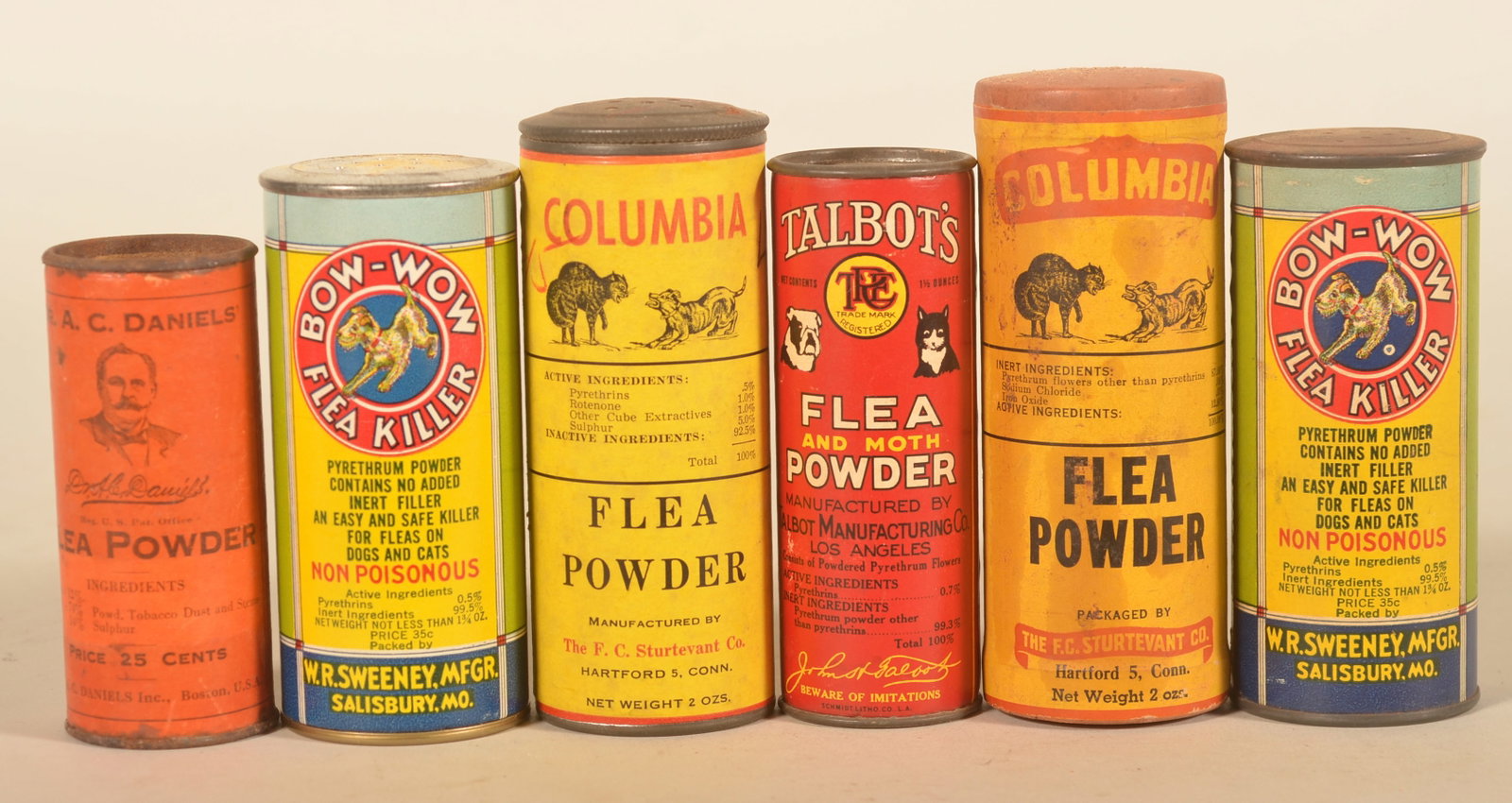 Excellent Vintage Flea Powder Veterinary Packages (1 of 2)