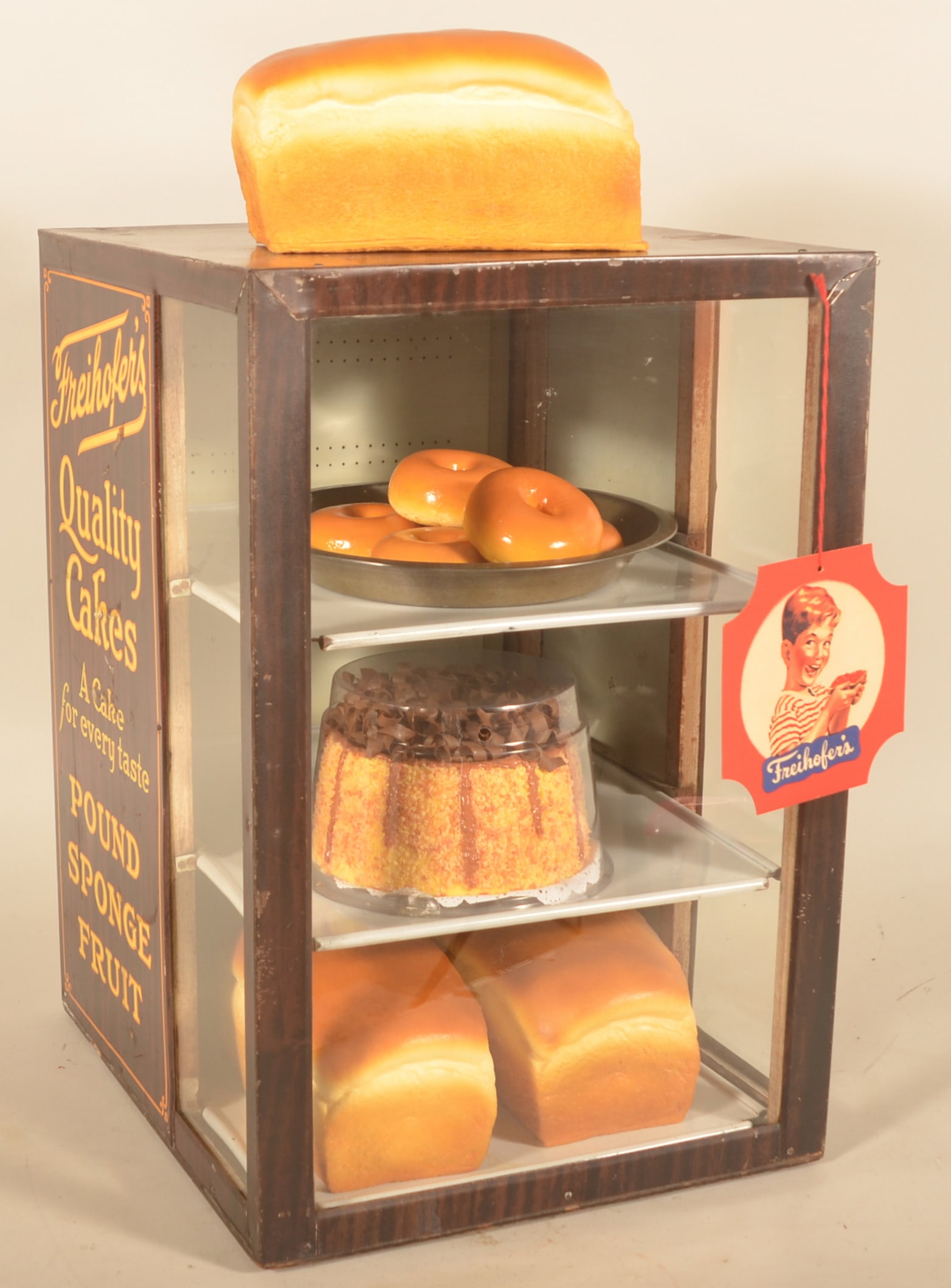 Antique Freihofer's Tin Display Bread Case (1 of 7)