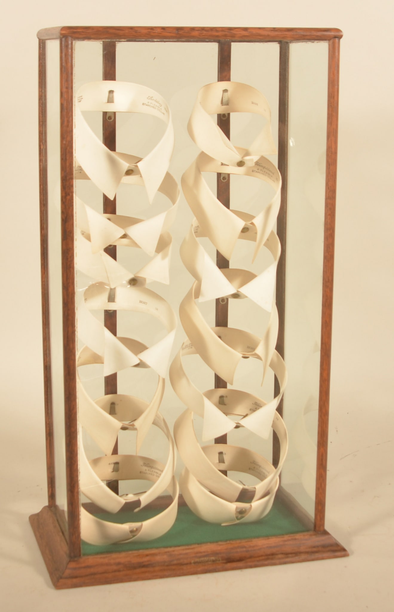 Antique General Store Oak & Glass Collar Display (1 of 3)