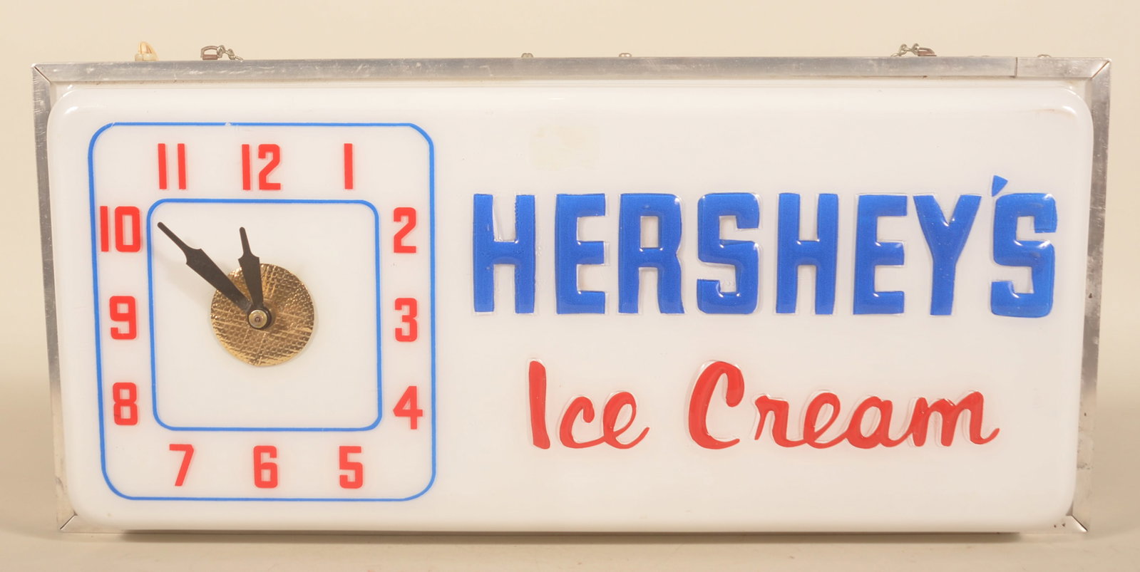 Hershey's Ice Cream Back-Lit Sign & Clock (1 of 4)