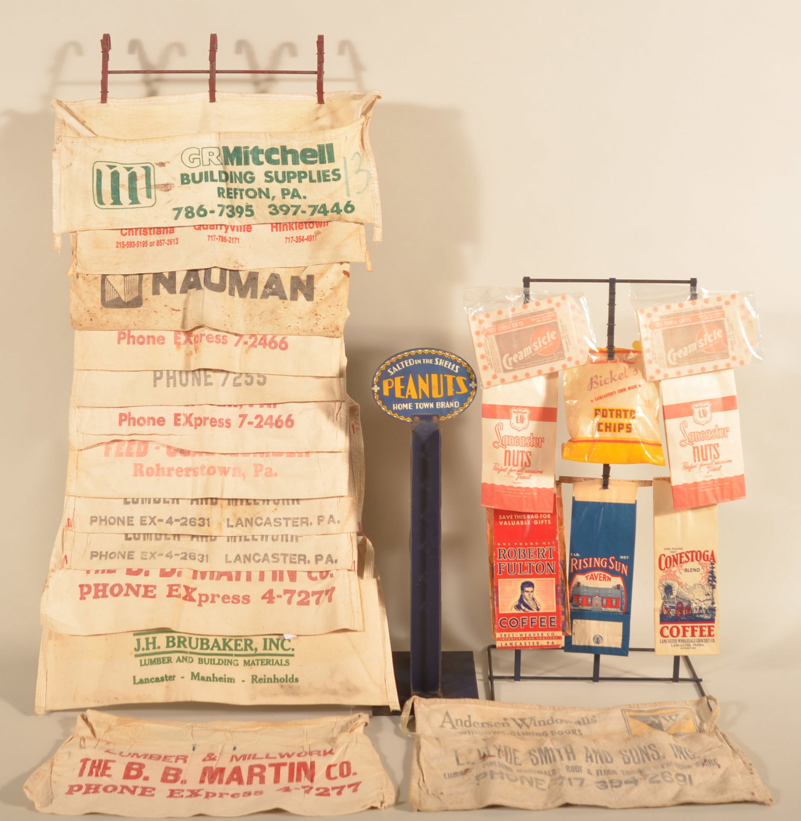 Three Vintage General Store Counter Bag Displays (1 of 5)