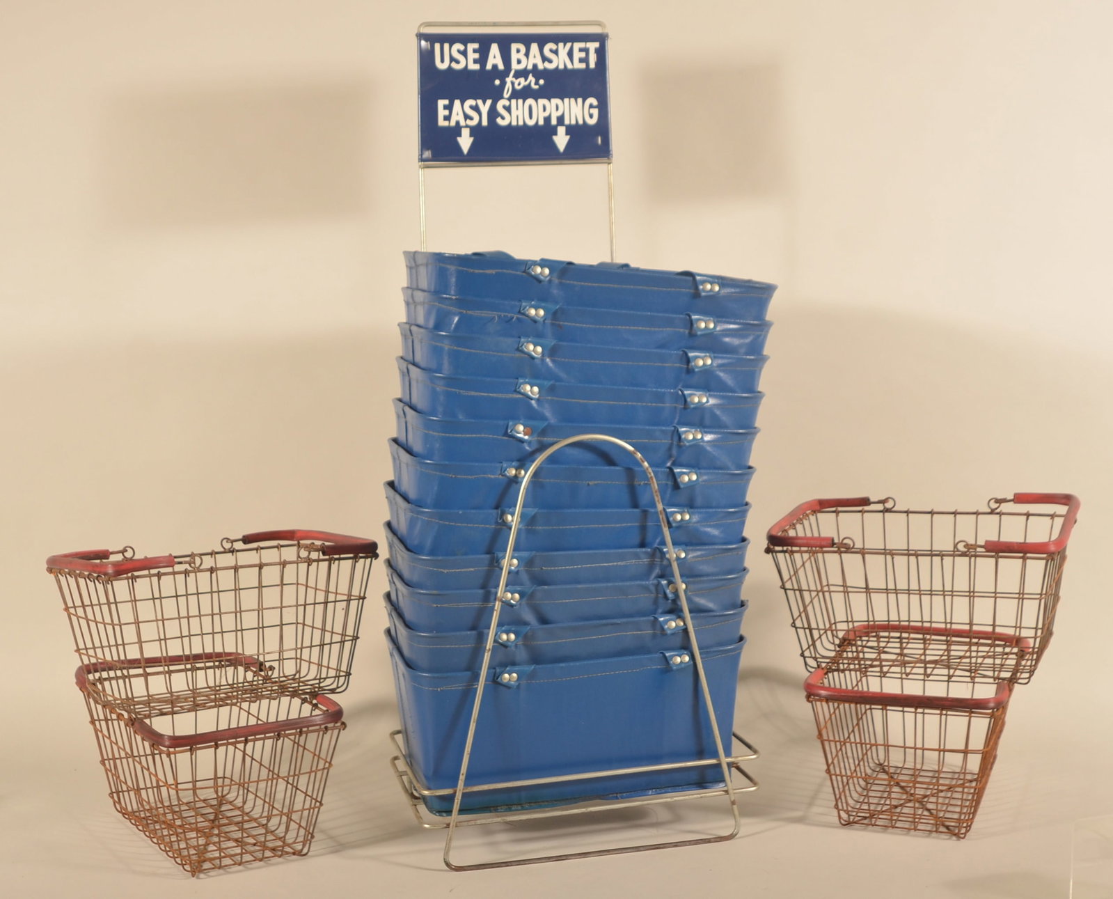 Handy Folding Pail Grocery Store Vintage Display (1 of 4)