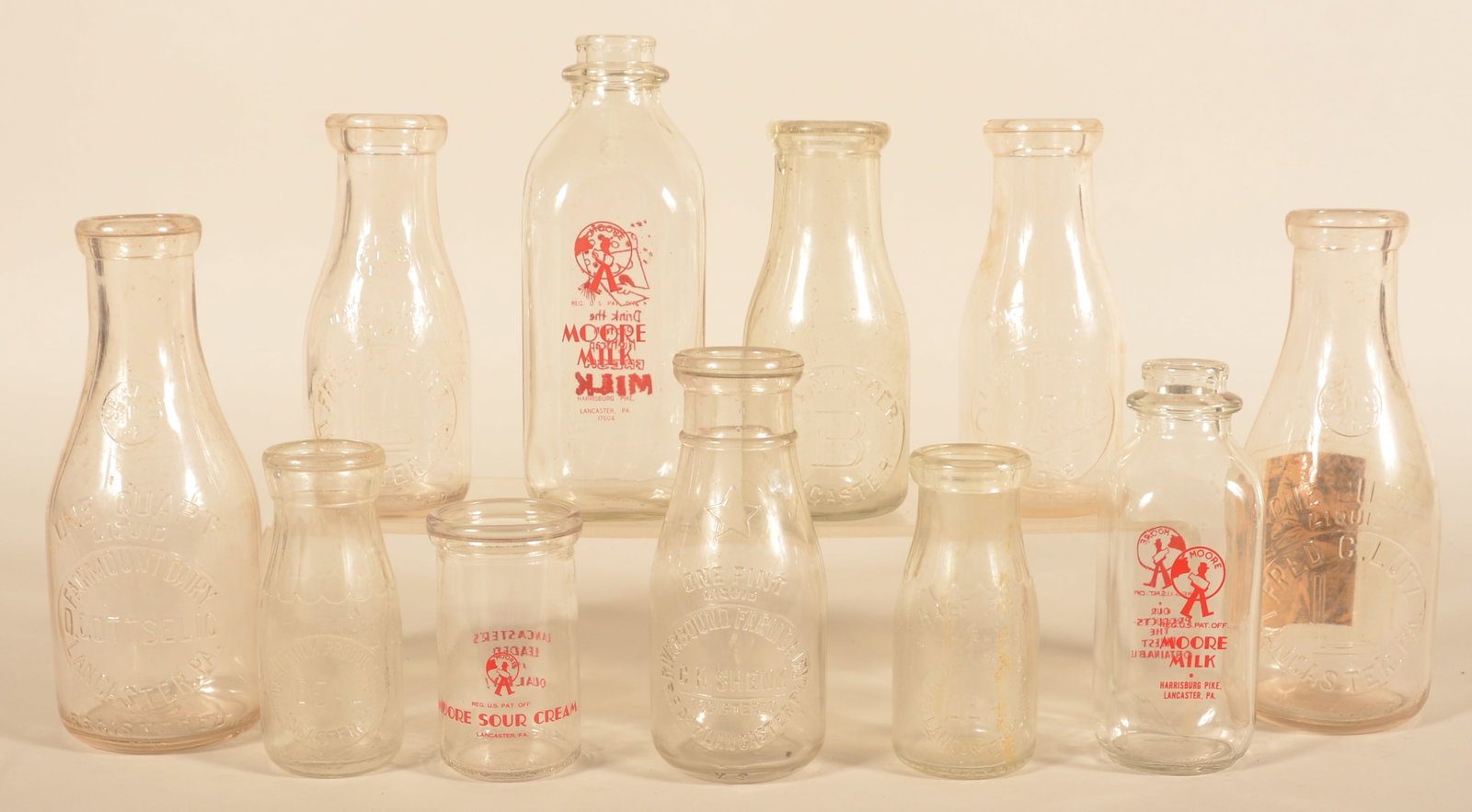 Group of Lancaster, PA Dairy Milk Bottles (1 of 6)