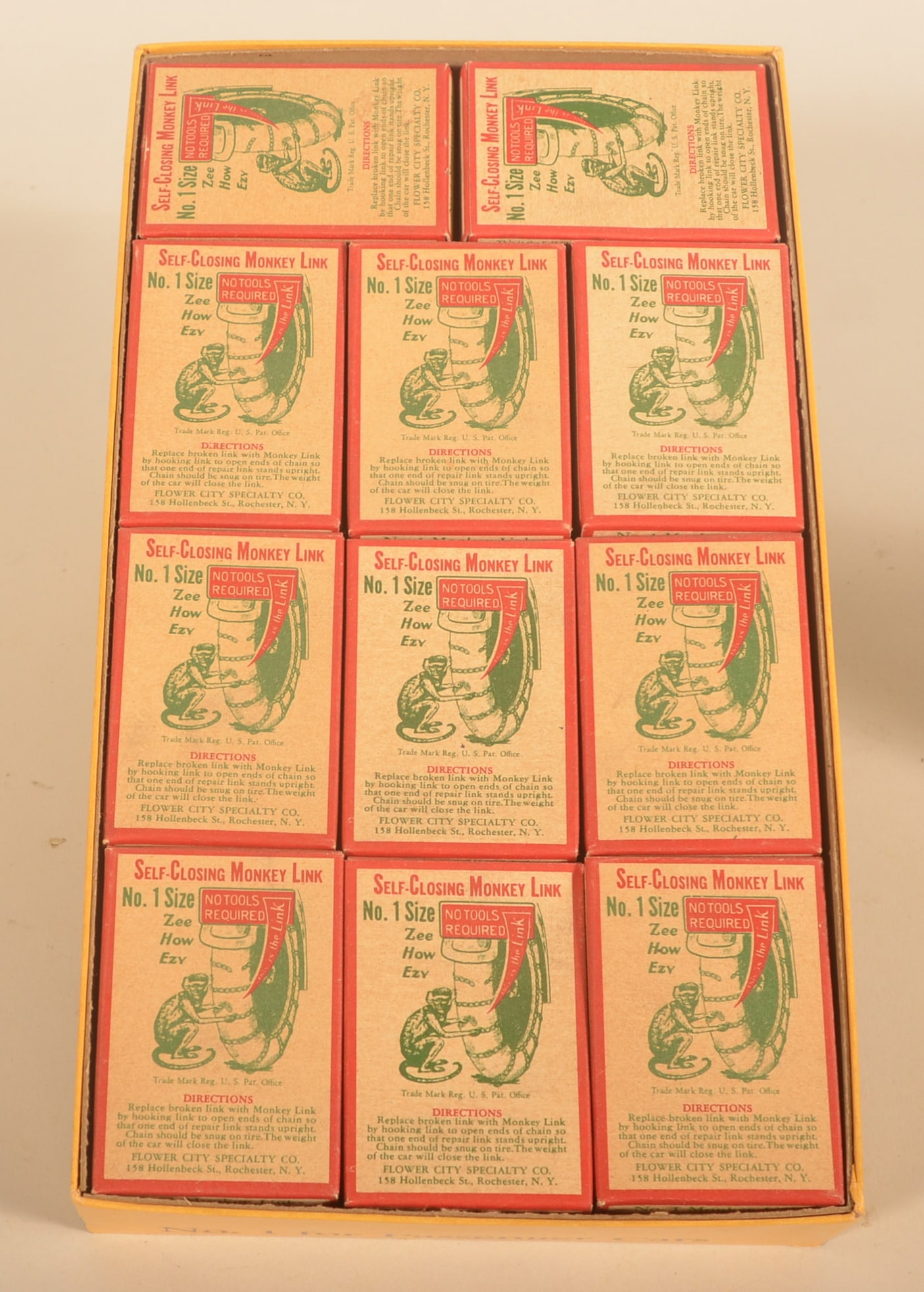 Two NOS Boxes Monkey Links Tire Chain Displays - 3