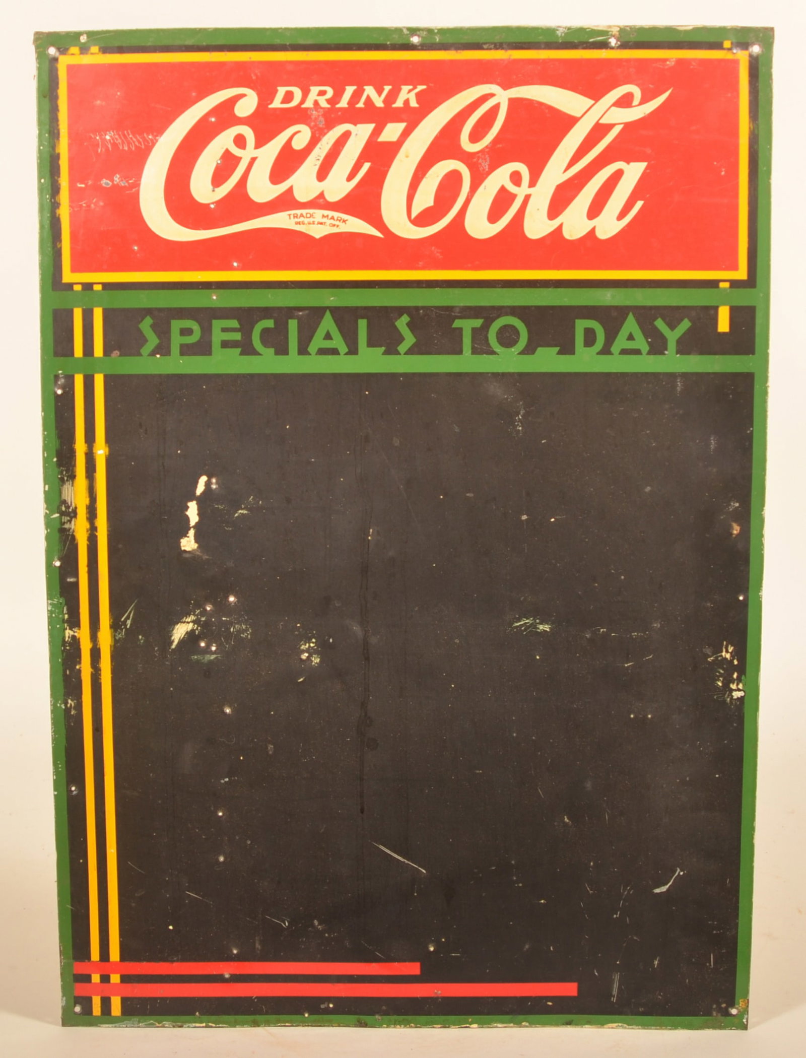 1934 Coca-Cola Advertising Menu Chalkboard (1 of 3)