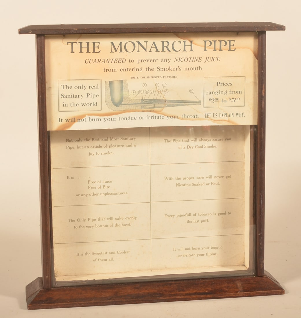 The Monarch Pipe Wood & Glass Counter Display (1 of 2)