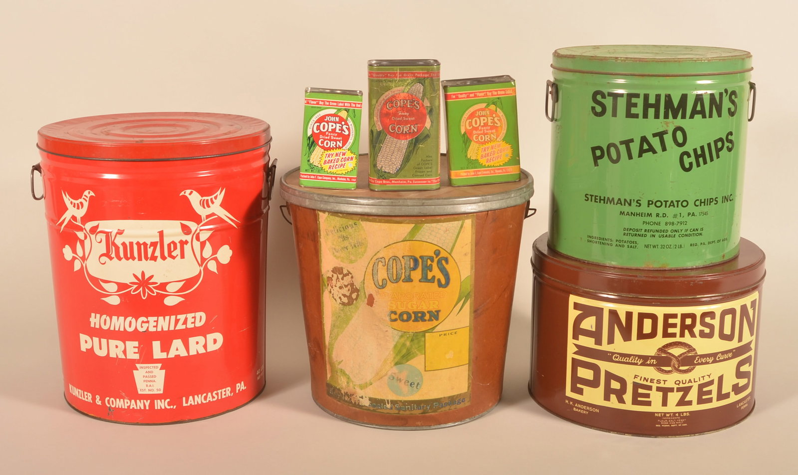 Vintage Lancaster, PA Advertising Tins (1 of 2)