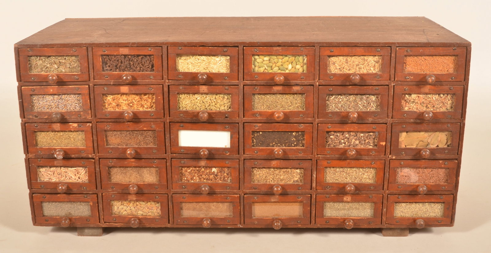 Unusual Small 30-Drawer Countertop Seed Cabinet (1 of 3)