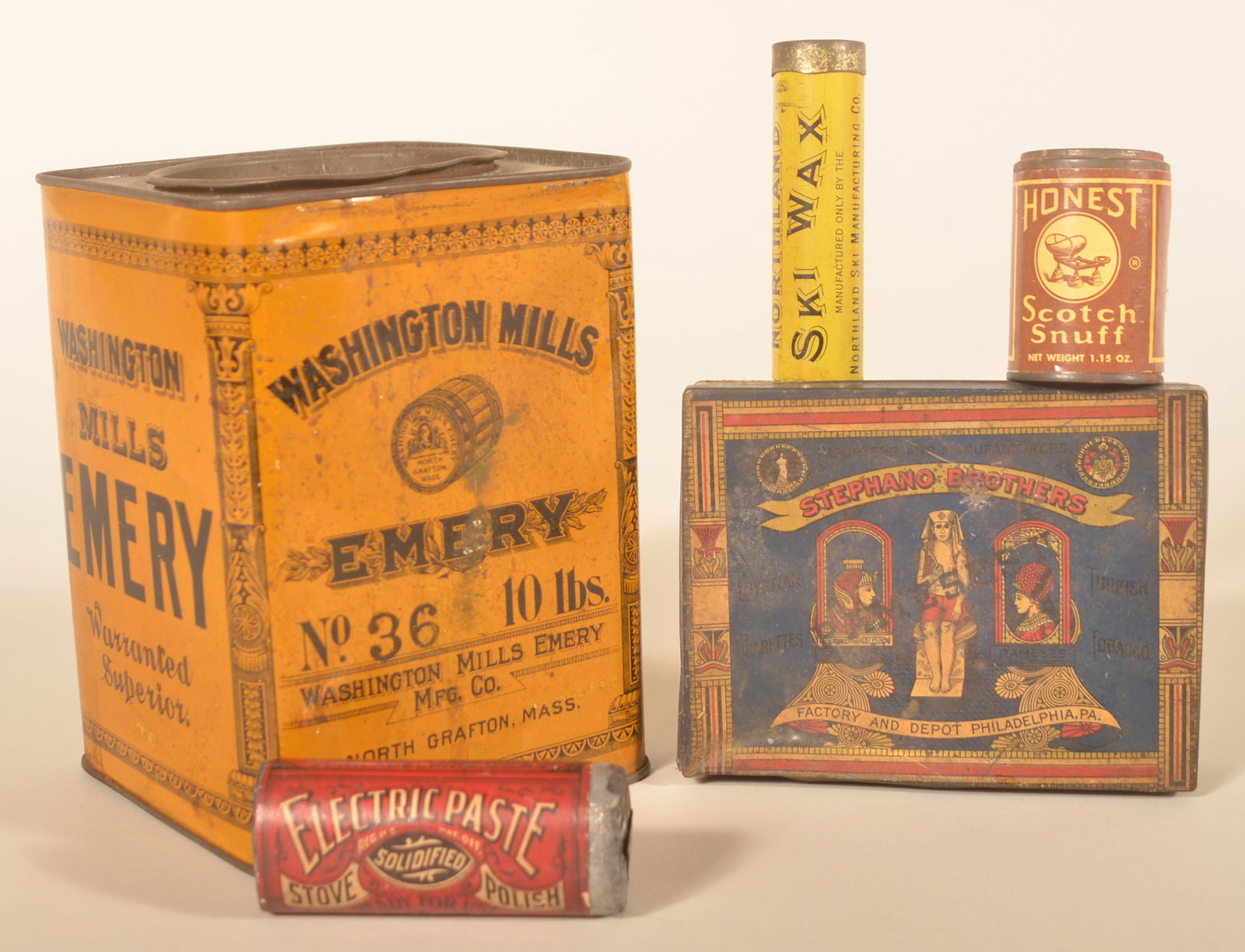 Group of Antique Country Store Advertising Tins (1 of 2)