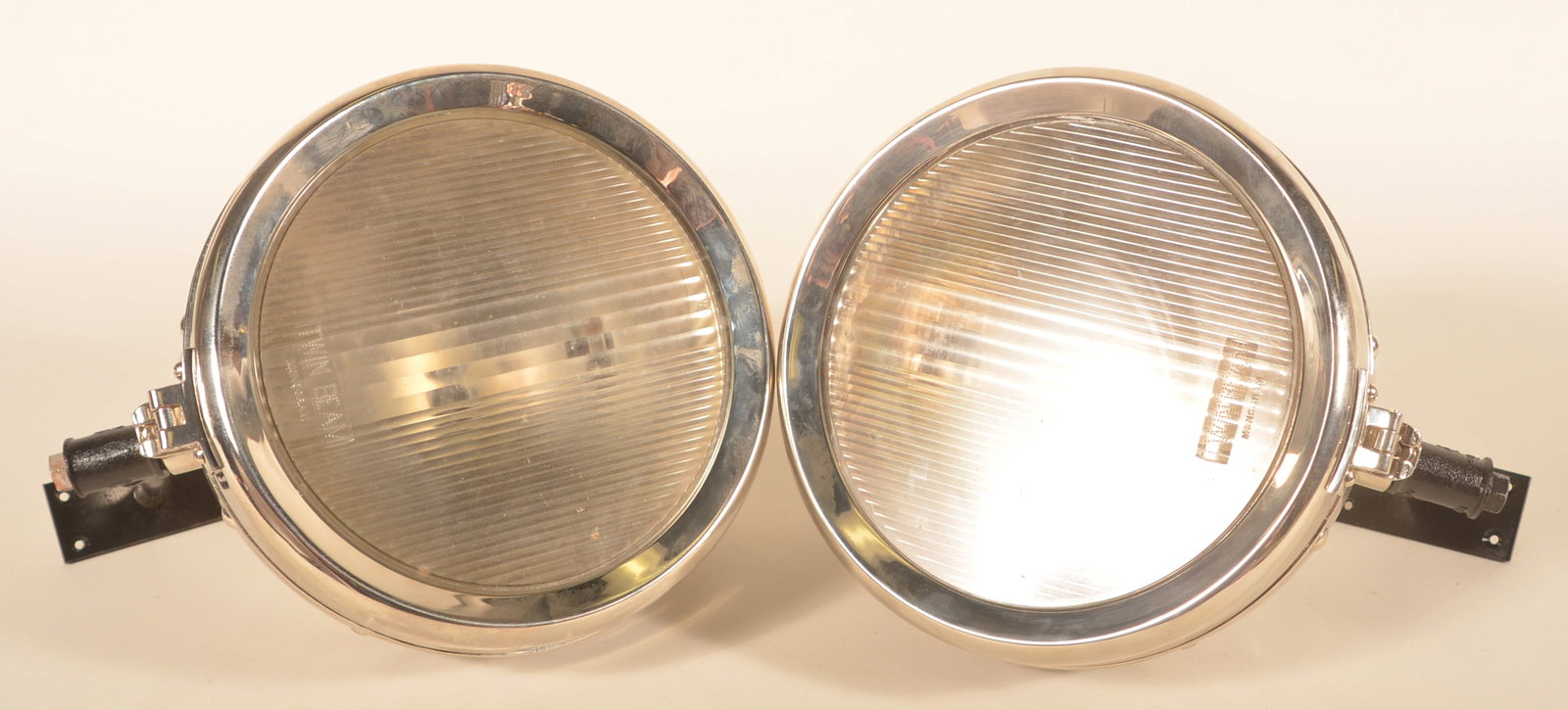 Pair J.W.Brown Parabeam Antique Auto Headlamps (1 of 4)