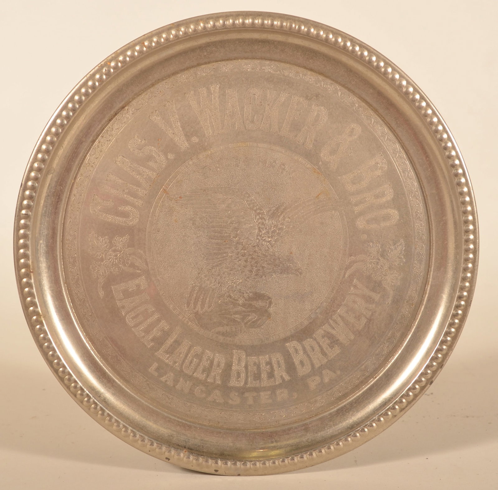 Rare Chas. V. Wacker Eagle Beer Serving Tray (1 of 1)