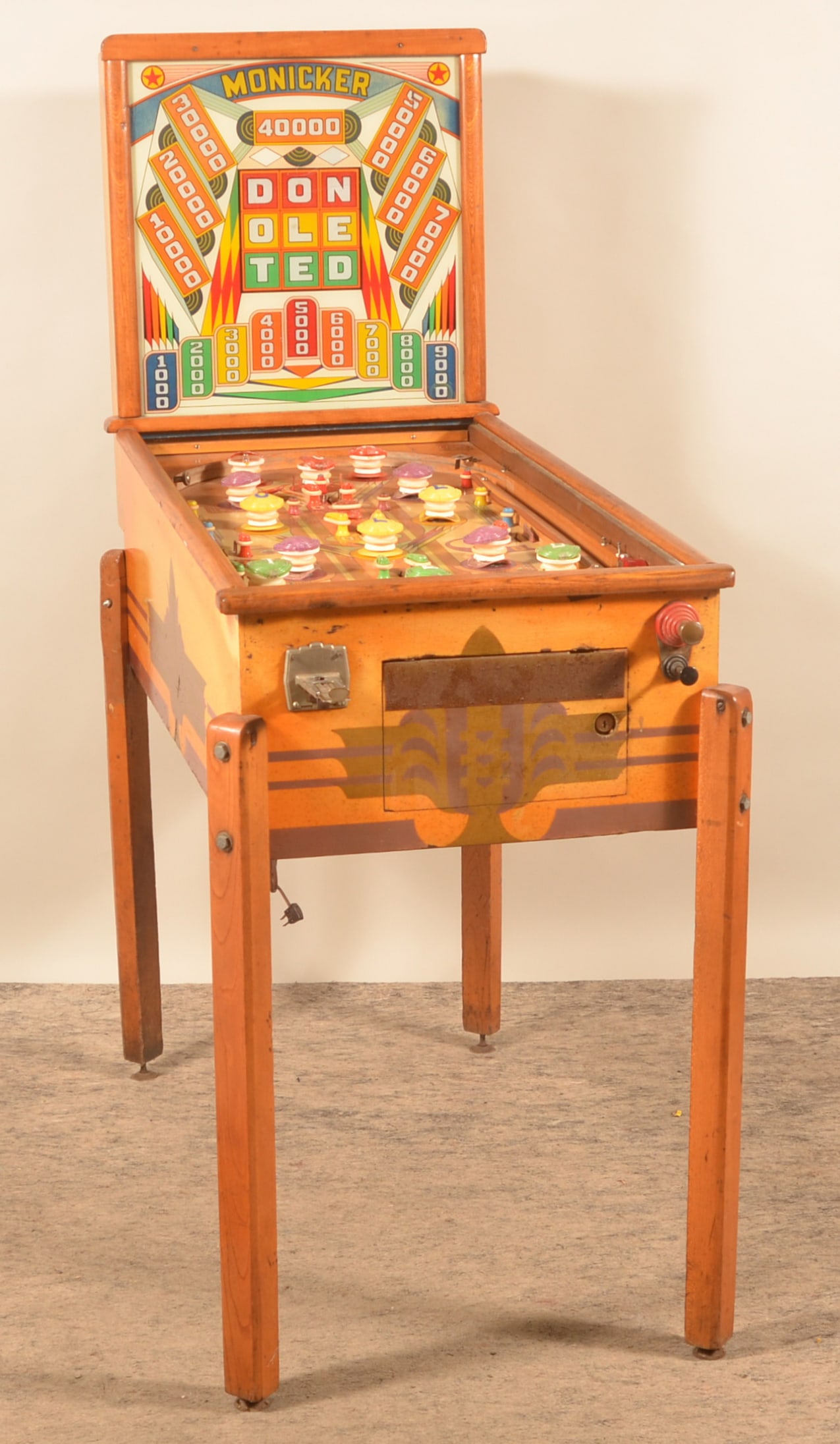 1941 The "Monicker" Bally Pinball Machine (1 of 1)