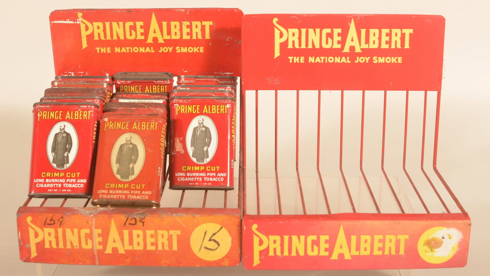 2 Metal Prince Albert Tobacco Pocket Tin Displays (1 of 2)